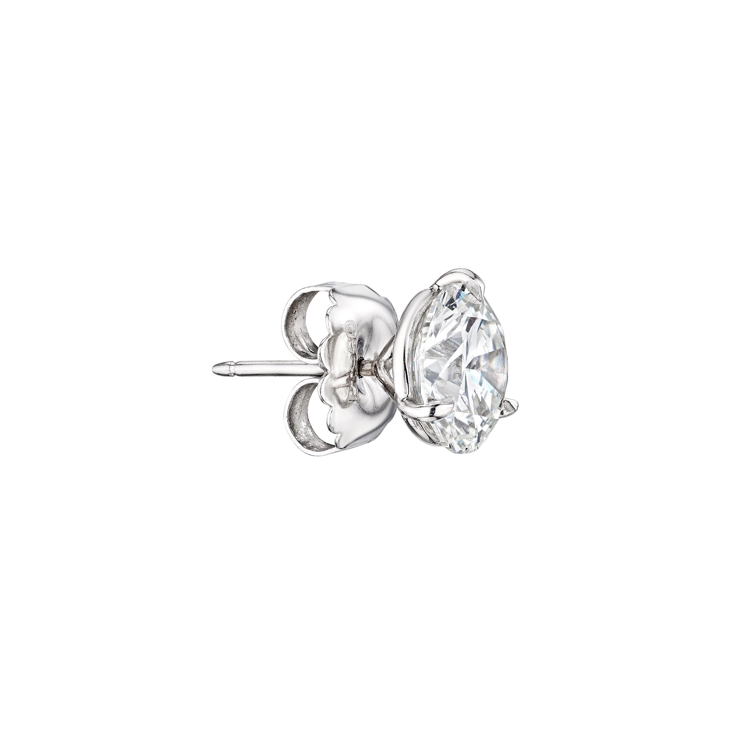 Diamond Stud Earrings with Halo, 6 CT - Earrings - Leviev Diamonds