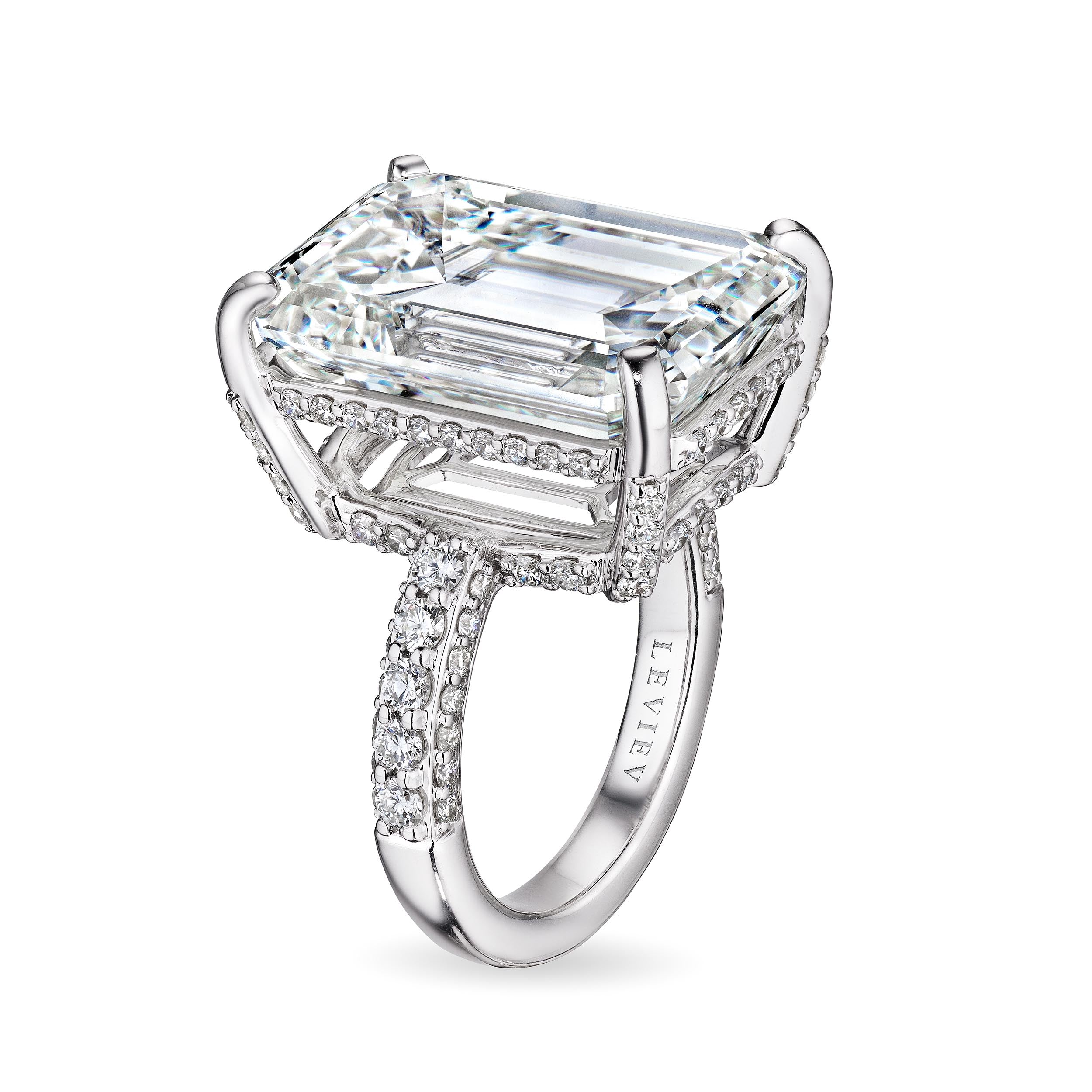 Emerald Cut Diamond Ring, 20 CT - Rings - Leviev Diamonds