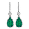 'Emerald Muse' Pear Shape Drop Diamond Earrings, 10 CT - Earrings - Leviev Diamonds