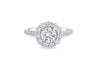 Engagement Ring with Round Cut Diamond and Pave, 2 CT - Rings - Leviev