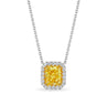 Fancy Intense Yellow Radiant Cut Diamond Pendant, 3 CT - Necklaces - Leviev Diamonds