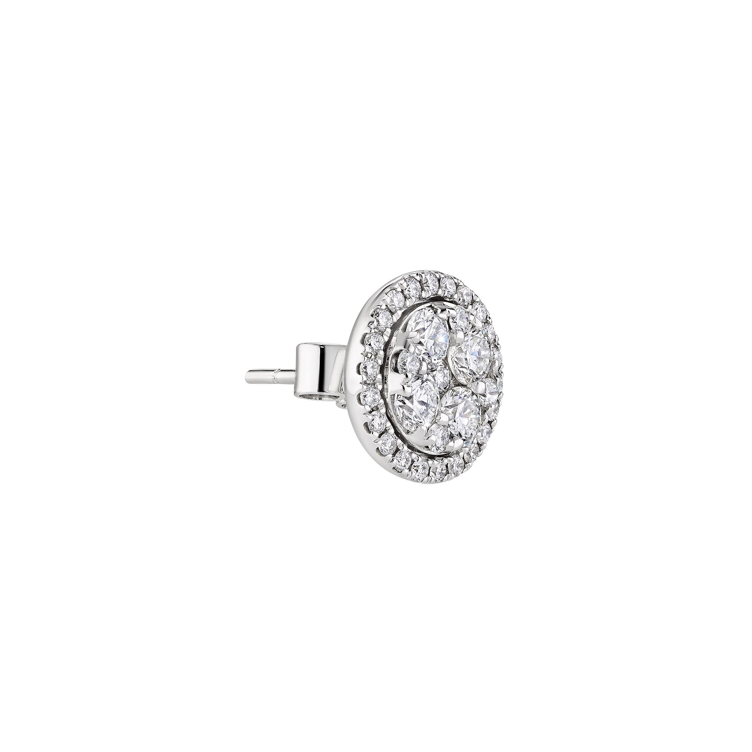 'Glistening Reverie' 18K White Gold Diamond Earrings, 1.75 CT - Leviev