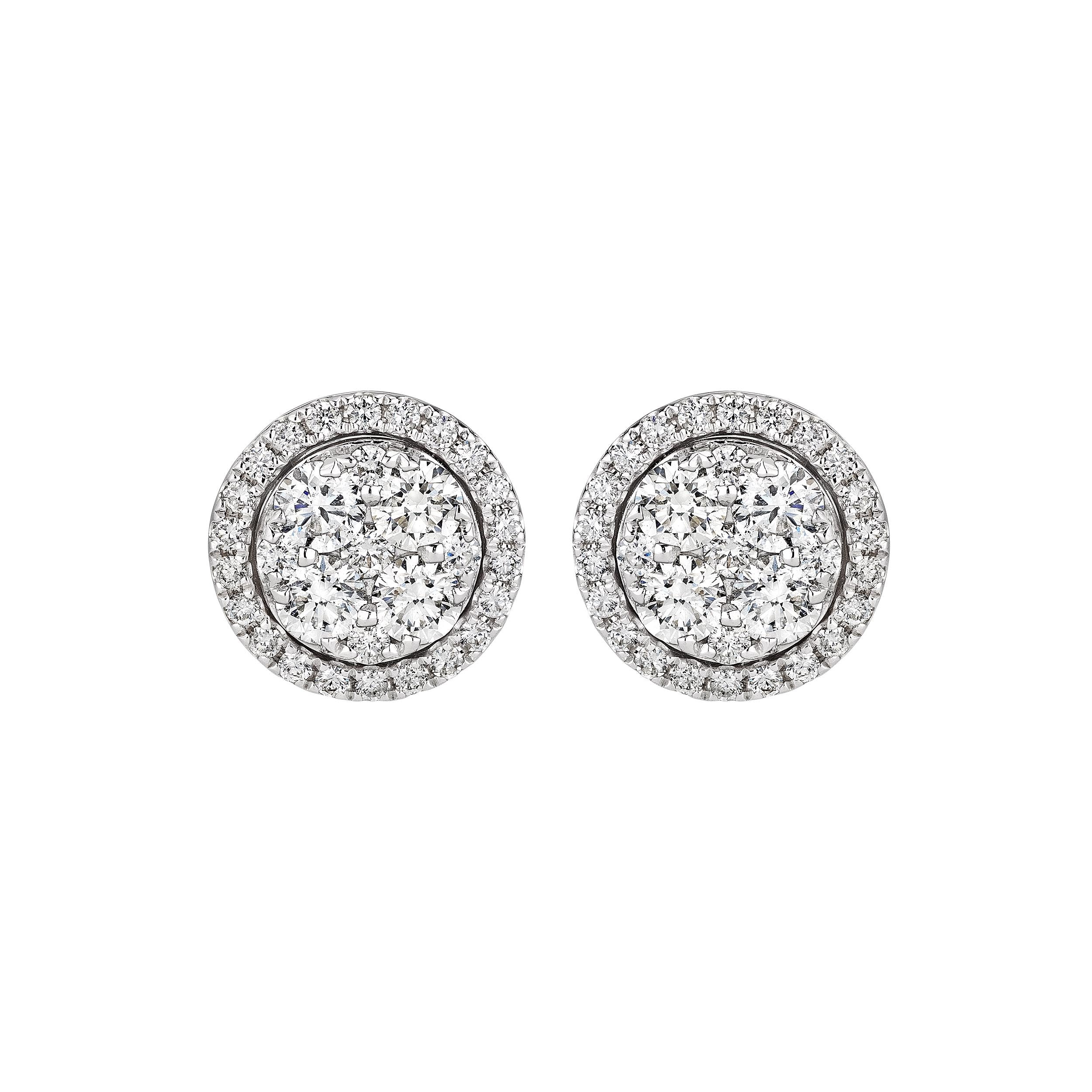 'Glistening Reverie' 18K White Gold Diamond Earrings, 1.75 CT - Leviev