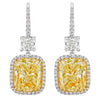 'Golden Brilliance' Light Yellow Drop Diamond Earrings, 8.5 CT Each - Earrings - Leviev