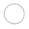 Heart Shaped Cut Riviera Diamonds Necklace, 50 CT - Necklaces - Leviev Diamonds