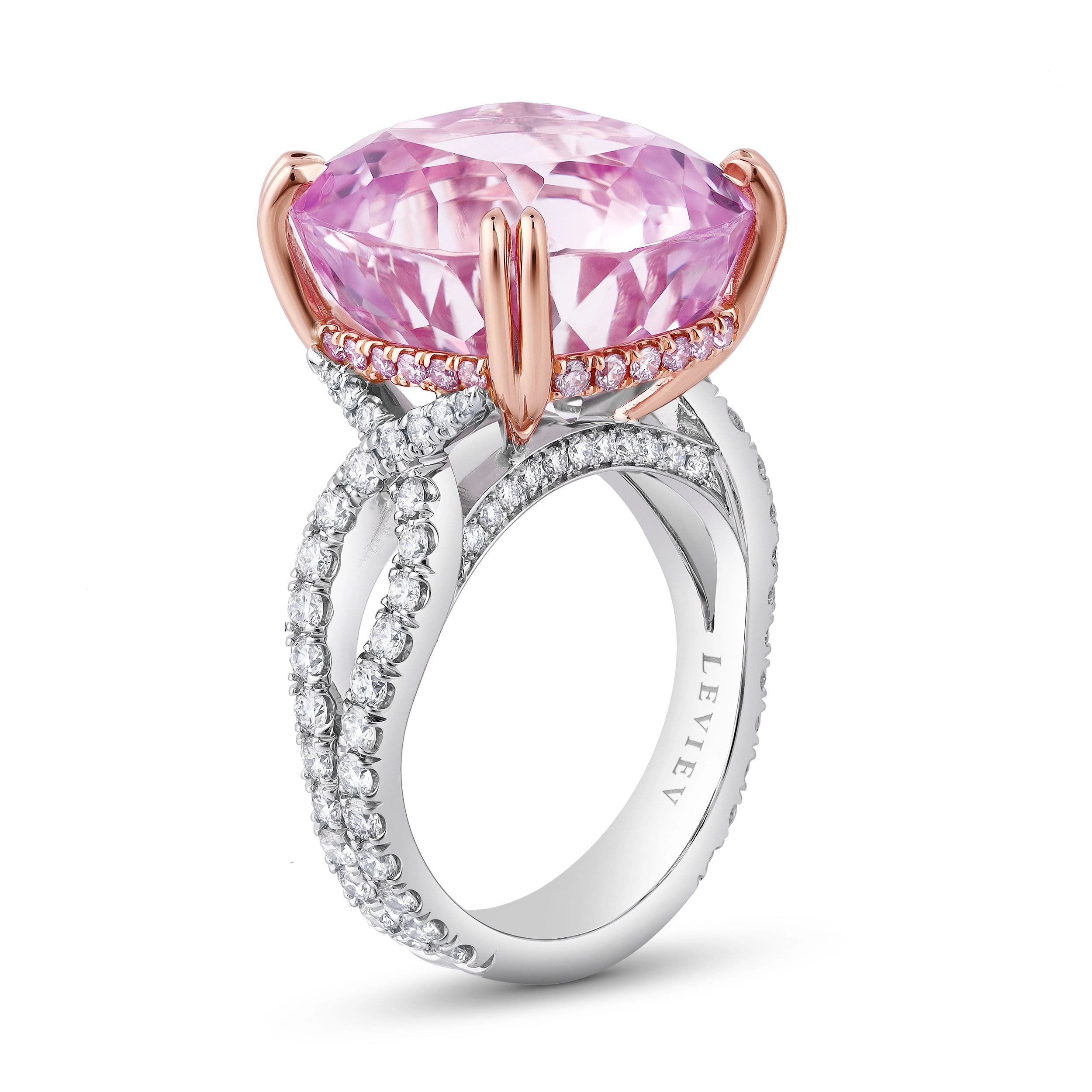 Kunzite and Diamond Ring - Rings - Leviev