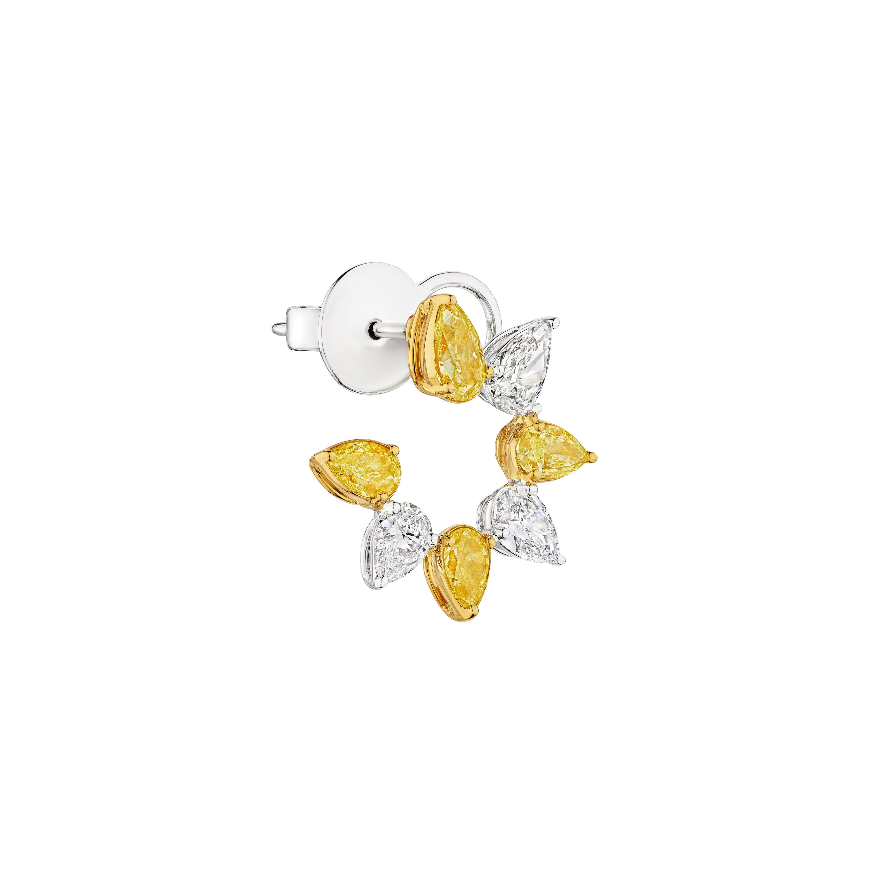 'Luminary Eclipse' Yellow and White Diamond Earrings - Earrings - Leviev