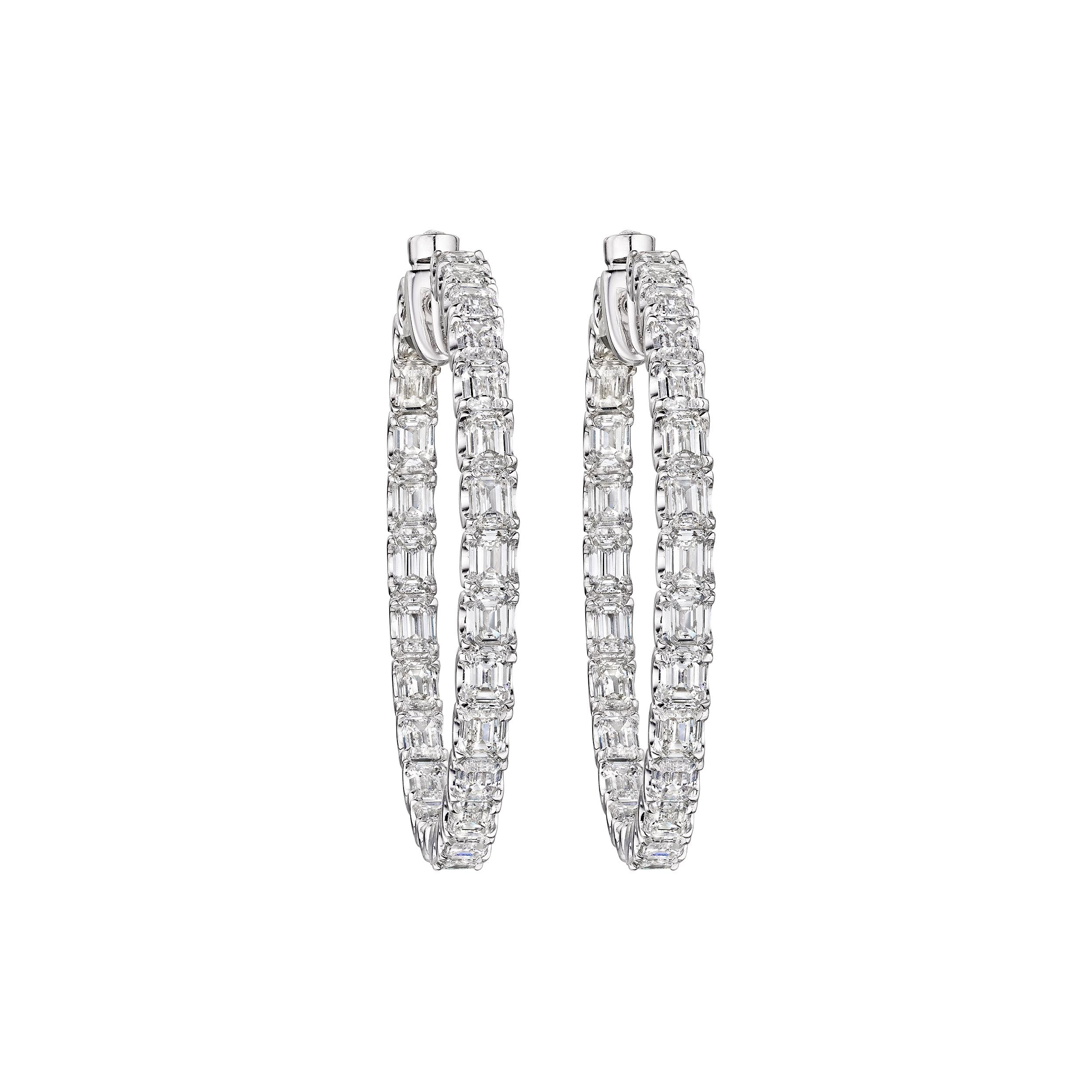 'Luminous Sphere' Round Diamond Hoop Earrings, 11 CT - Earrings - Leviev Diamonds