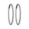 'Midnight' Round Diamond Hoop Earrings, 2.5 CT - Earrings - Leviev Diamonds