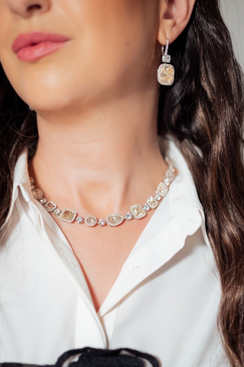 Multi - Fancy Color Diamond Necklace, 47 CT - Necklaces - Leviev