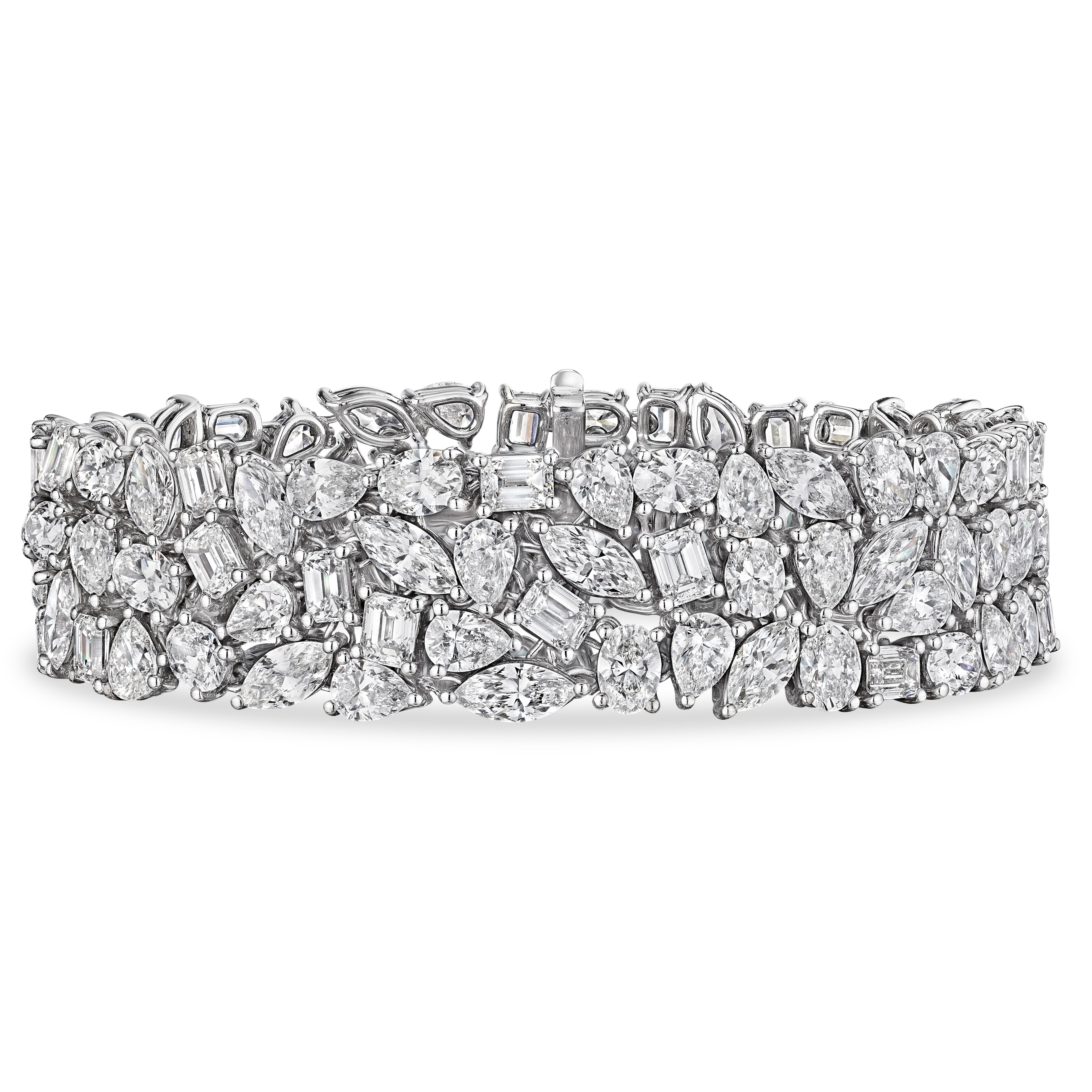 Multi - Shape Diamond Bracelet, 35 CT - Bracelets - Leviev Diamonds