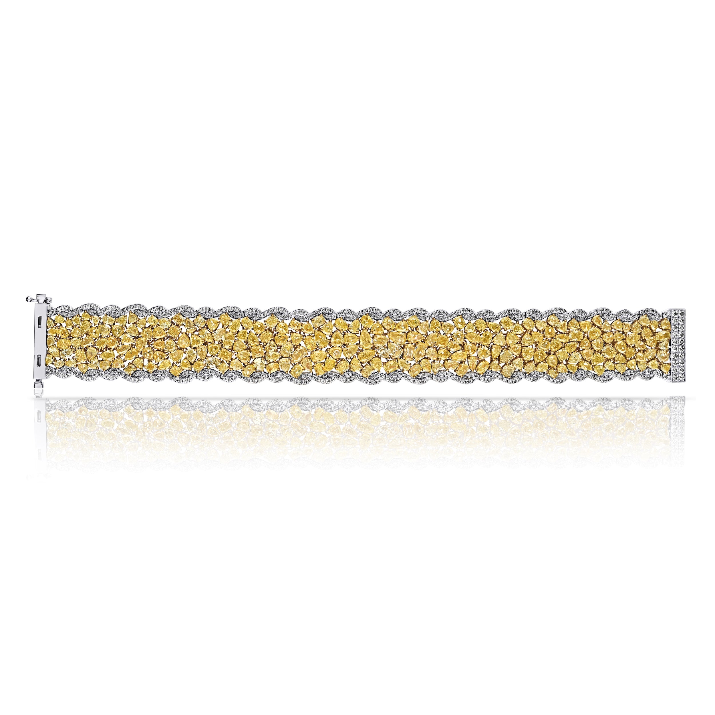 Multi - Shape Diamond Bracelet, 37 CT - Bracelets - Leviev Diamonds