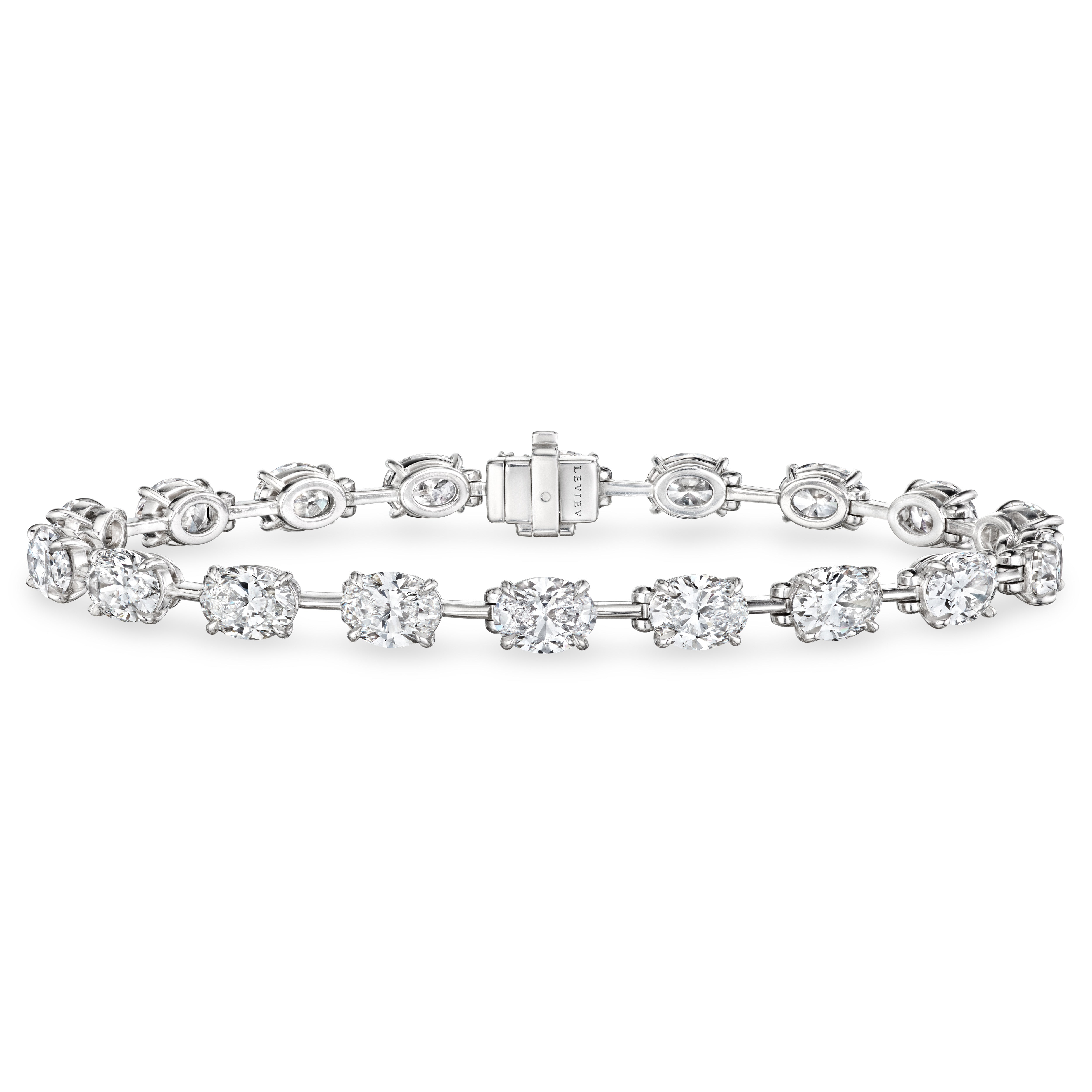 Oval Cut Diamond Bracelet, 12 CT - Bracelets - Leviev Diamonds