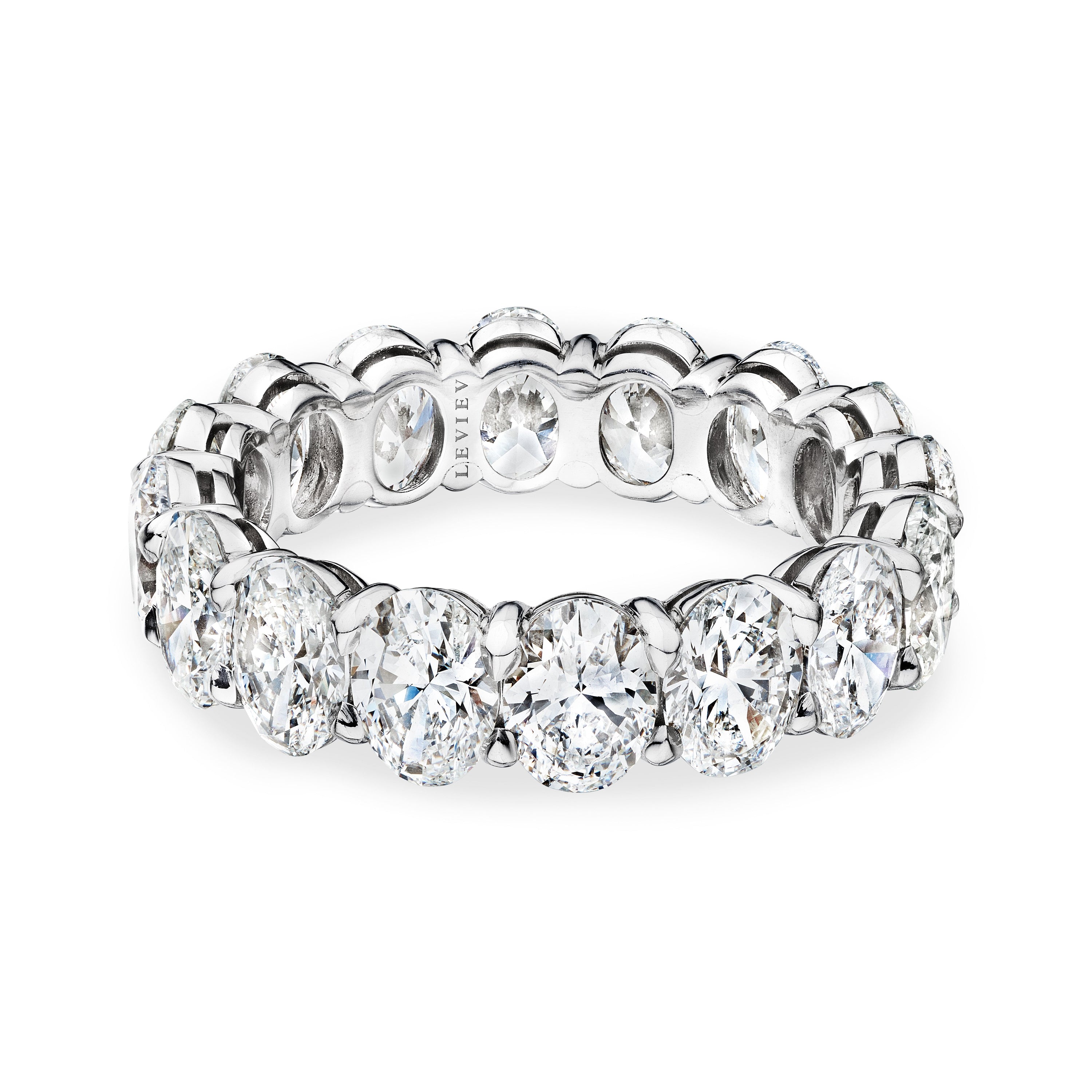 Oval Cut Diamond Eternity Band, 6 CT - Rings - Leviev Diamonds