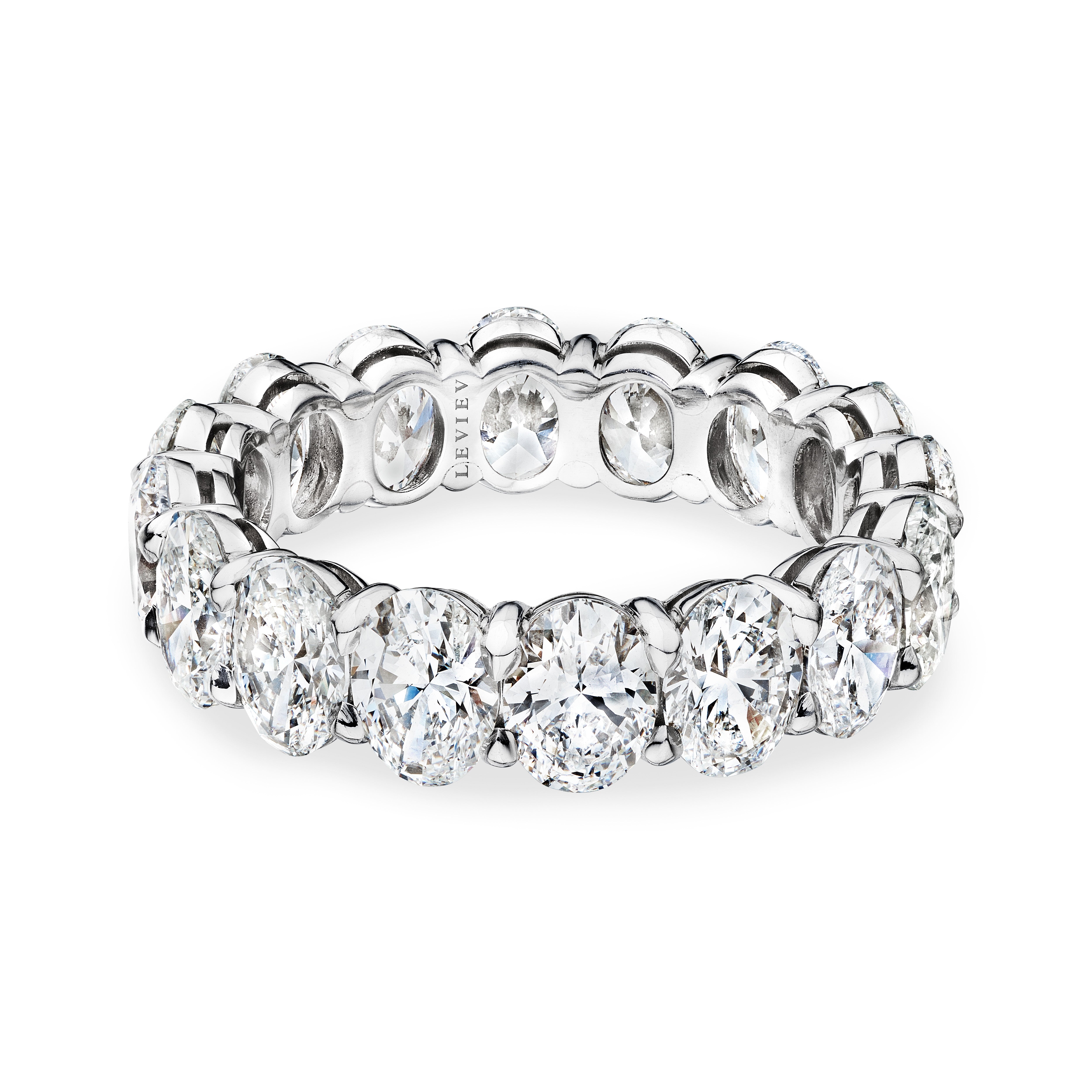 Oval Cut Diamond Eternity Band, 6 CT - Rings - Leviev Diamonds