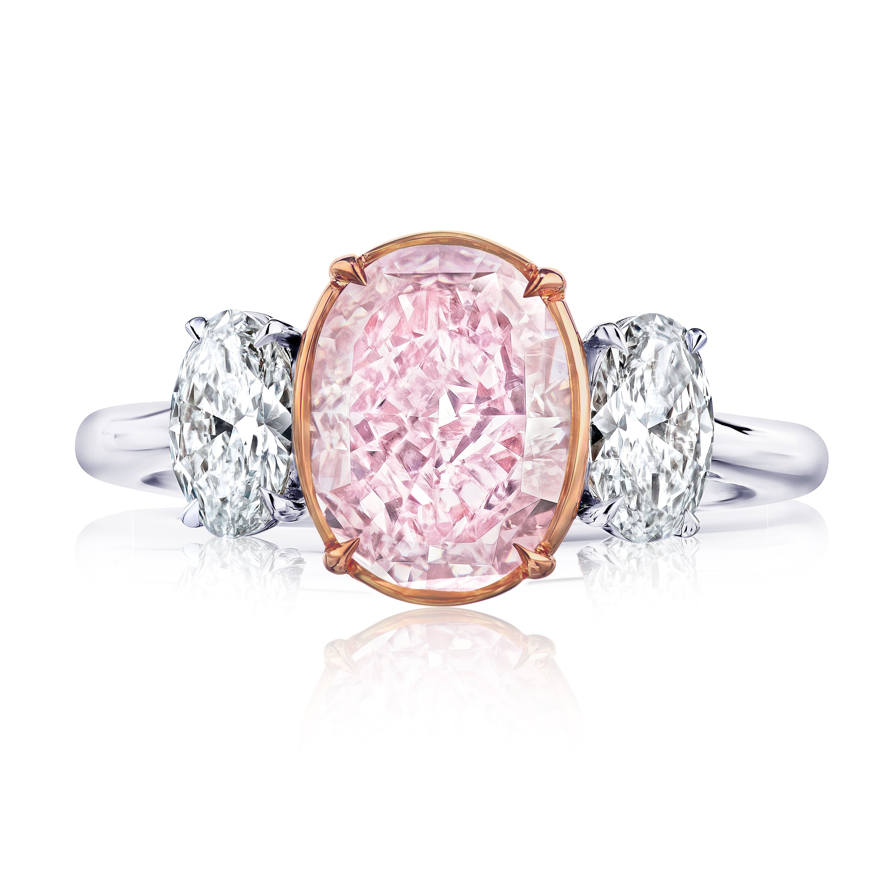 Oval Pink Diamond Ring - Rings - Leviev