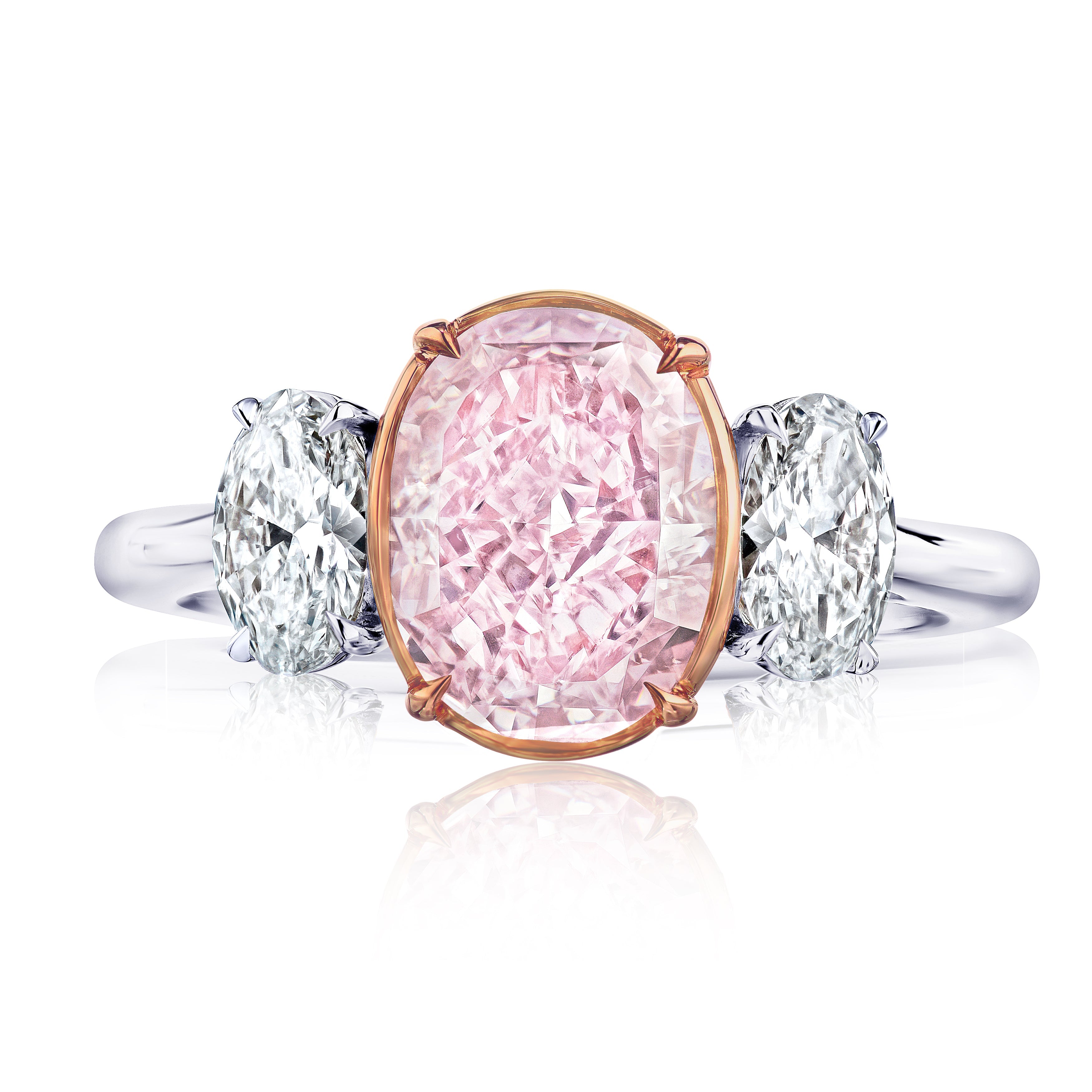 Oval Pink Diamond Ring - Rings - Leviev