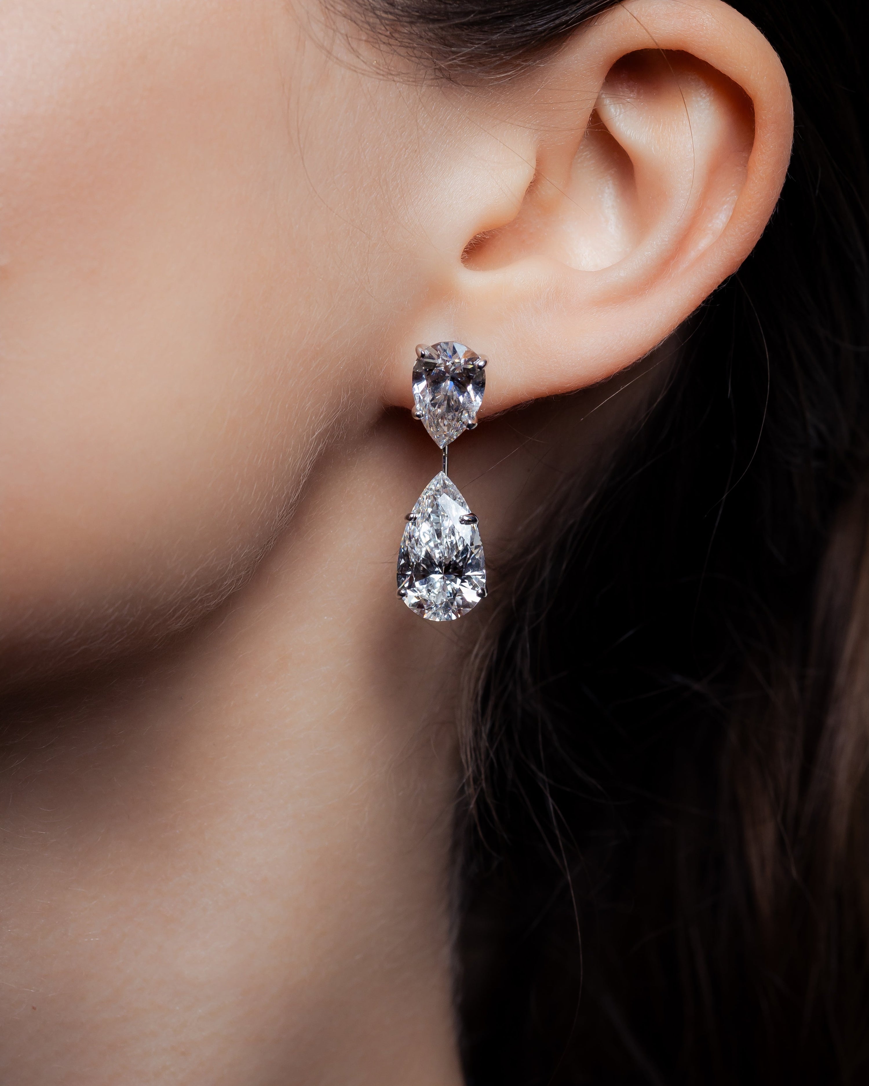 'Pair of Pears' Diamond Earrings - Leviev