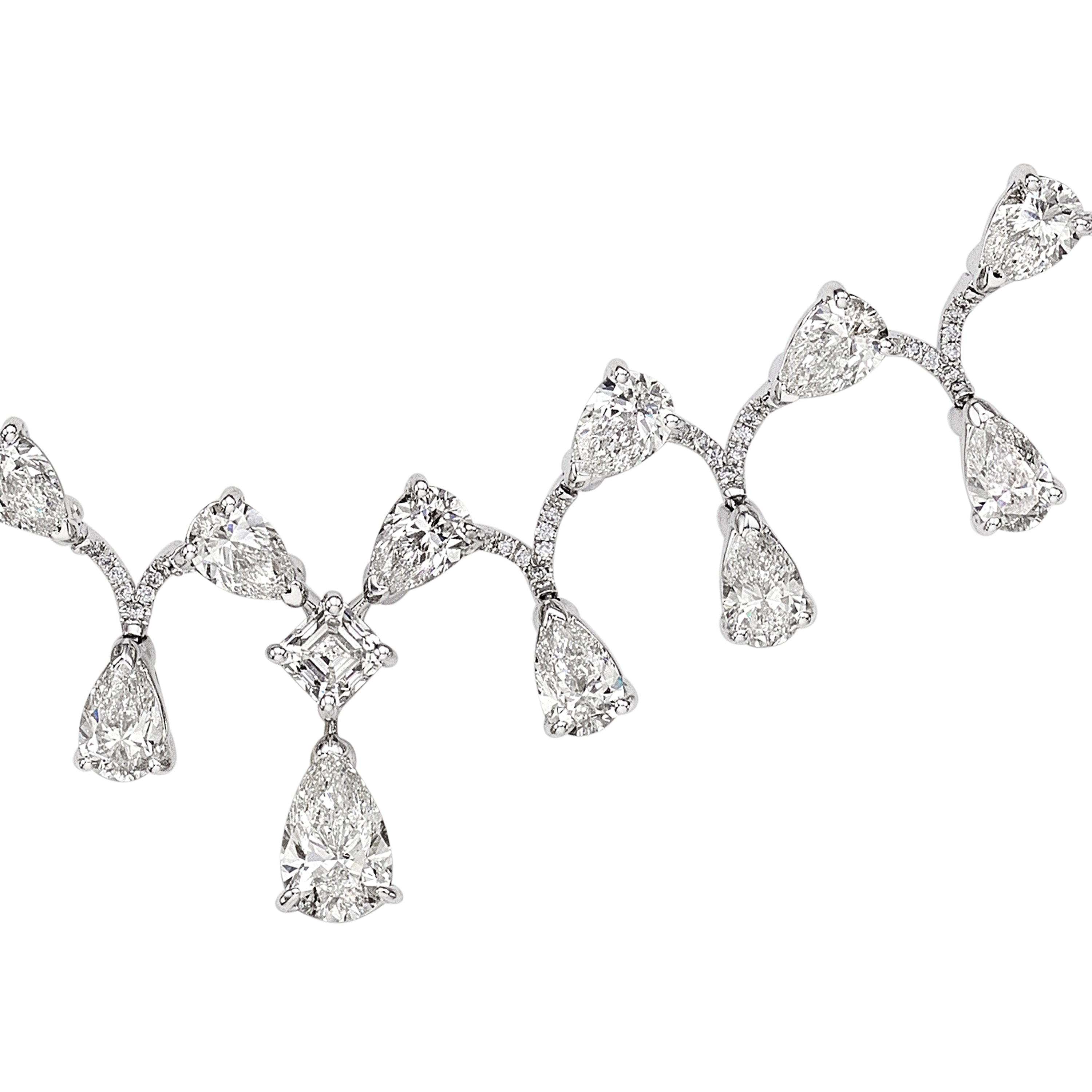 Pear Shape Diamond Necklace, 23 CT - Necklaces - Leviev Diamonds