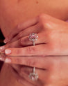Pink Oval Cluster Diamond Flower Ring - Rings - Leviev