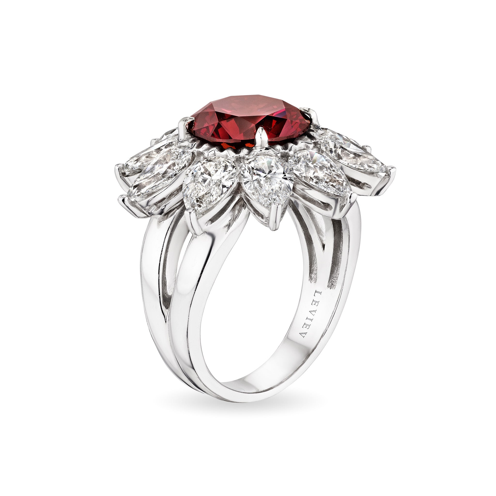'Radiant Majesty' 18K White Gold Diamond Ring, 3.74 CT - Leviev