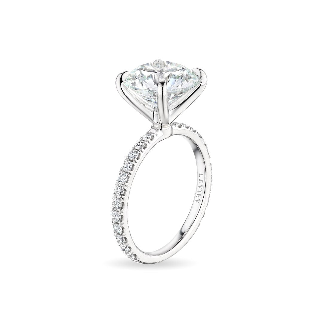 Round Cut Diamond Engagement Ring, 3 CT - Rings - Leviev