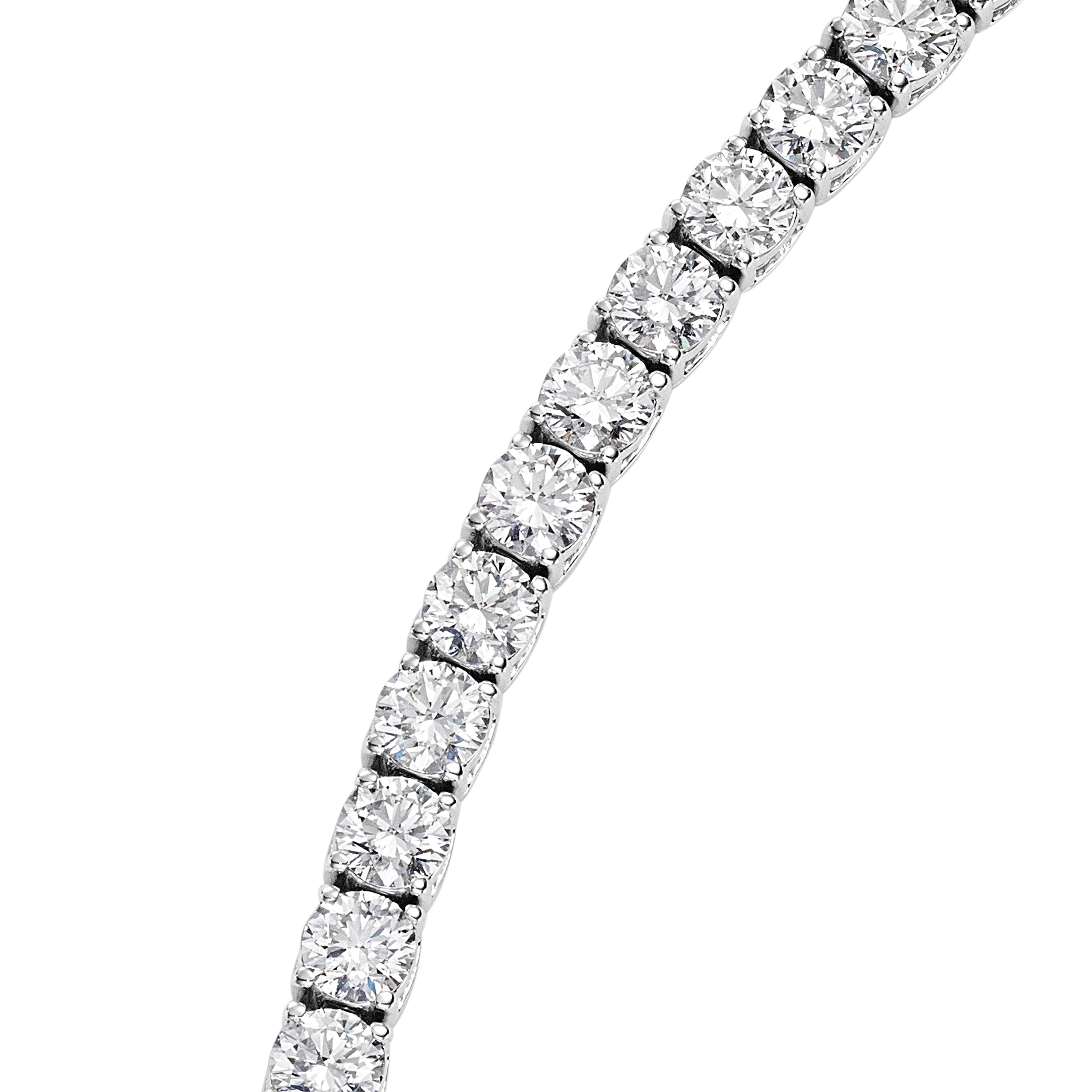 Round Cut Diamond Tennis Bracelet, 10 CT - Bracelets - Leviev Diamonds