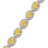 Round Shape Fancy Yellow Diamond Bracelet, 14 CT - Bracelets - Leviev Diamonds