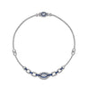 Sapphire and White Diamond Necklace, 3 CT - Necklaces - Leviev Diamonds