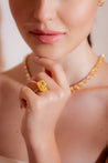 "Solaria" Fancy Yellow Cushion Cut Diamond Ring - Rings - Leviev