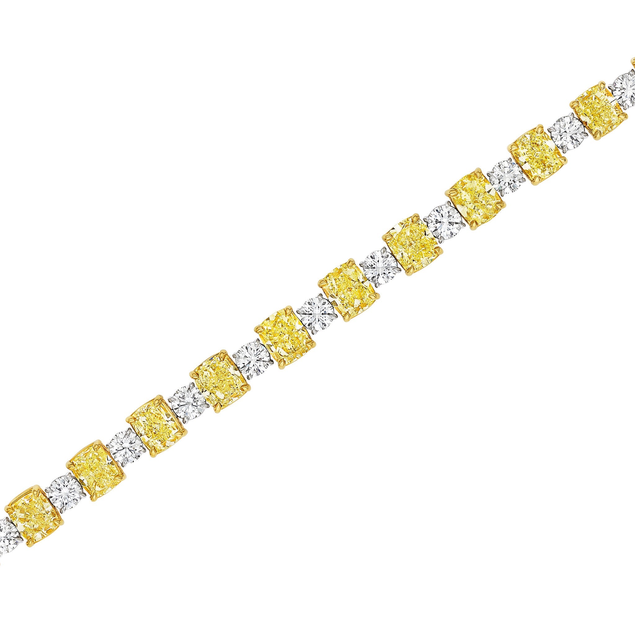 'Sovereign Light' 18K White Gold Diamond Bracelet, 25.73 CT - Leviev