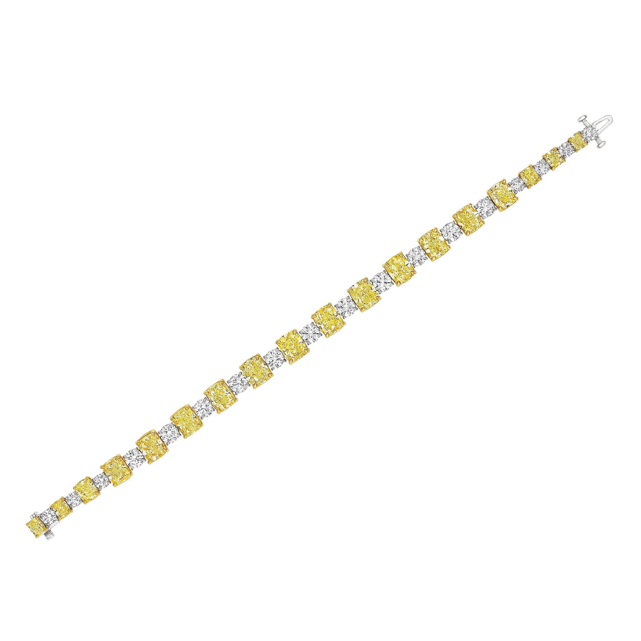 'Sovereign Light' 18K White Gold Diamond Bracelet, 25.73 CT - Leviev