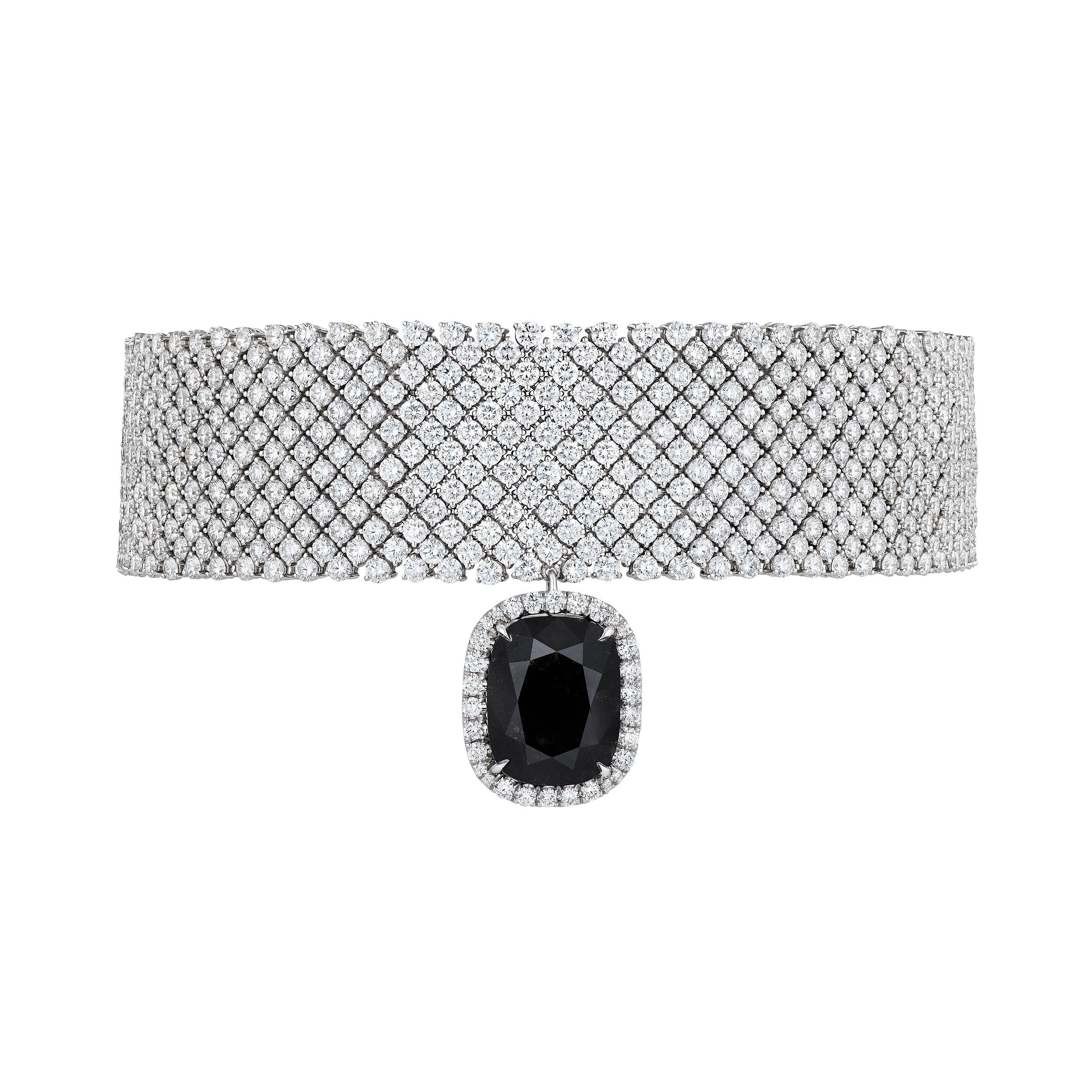 'Sovereign Luminescence' 18K White Gold Diamond Pendant, 106.04 CT - Leviev