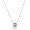 Square Diamond Necklace With Halo - Necklaces - Leviev Diamonds