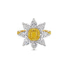 ‘Starburst Serenade’ Orange Yellow Flower Shape Diamond Ring - Leviev