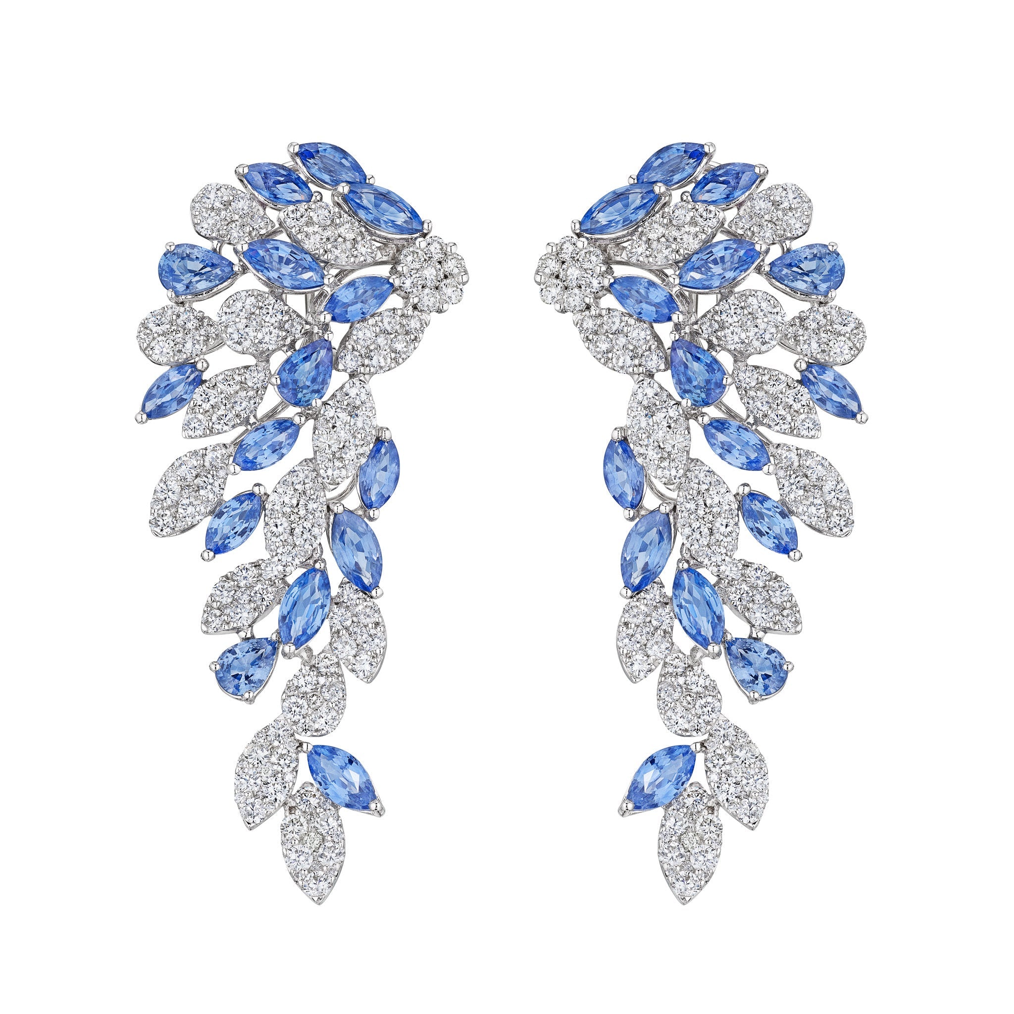 'Starlit Majesty' 18K White Gold Diamond Earrings, 18.07 CT - Leviev