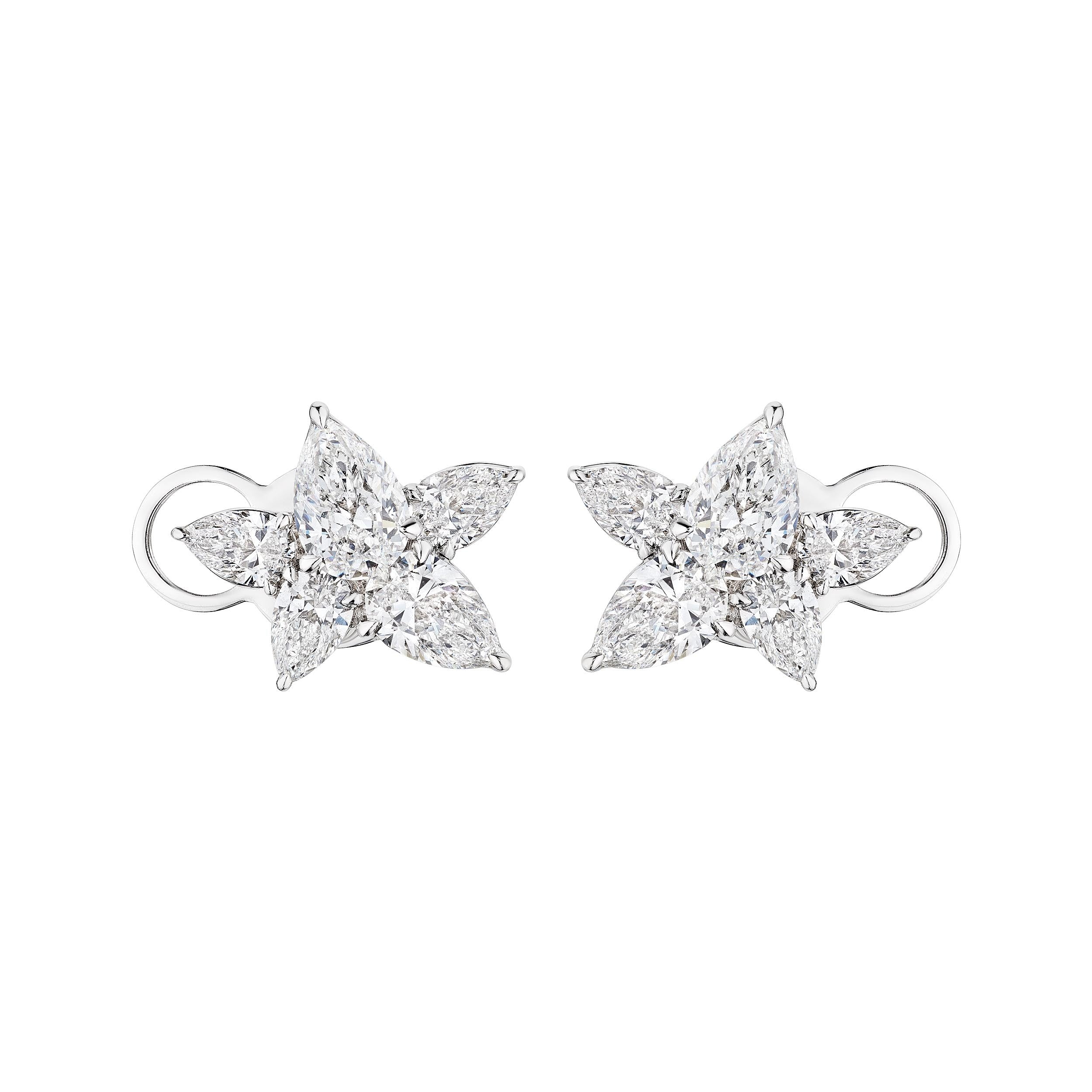 'Starlit Majesty' 18K White Gold Diamond Earrings, 5.05 CT - Leviev
