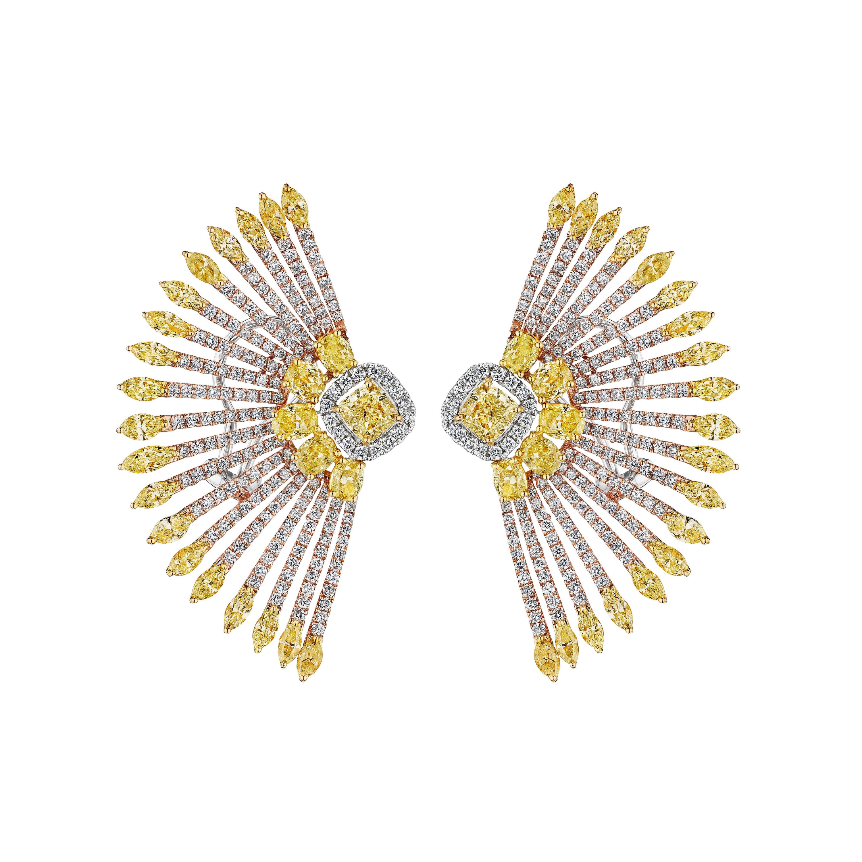 'Starlit Majesty' 18K White Gold Diamond Earrings, 8.75 CT - Leviev