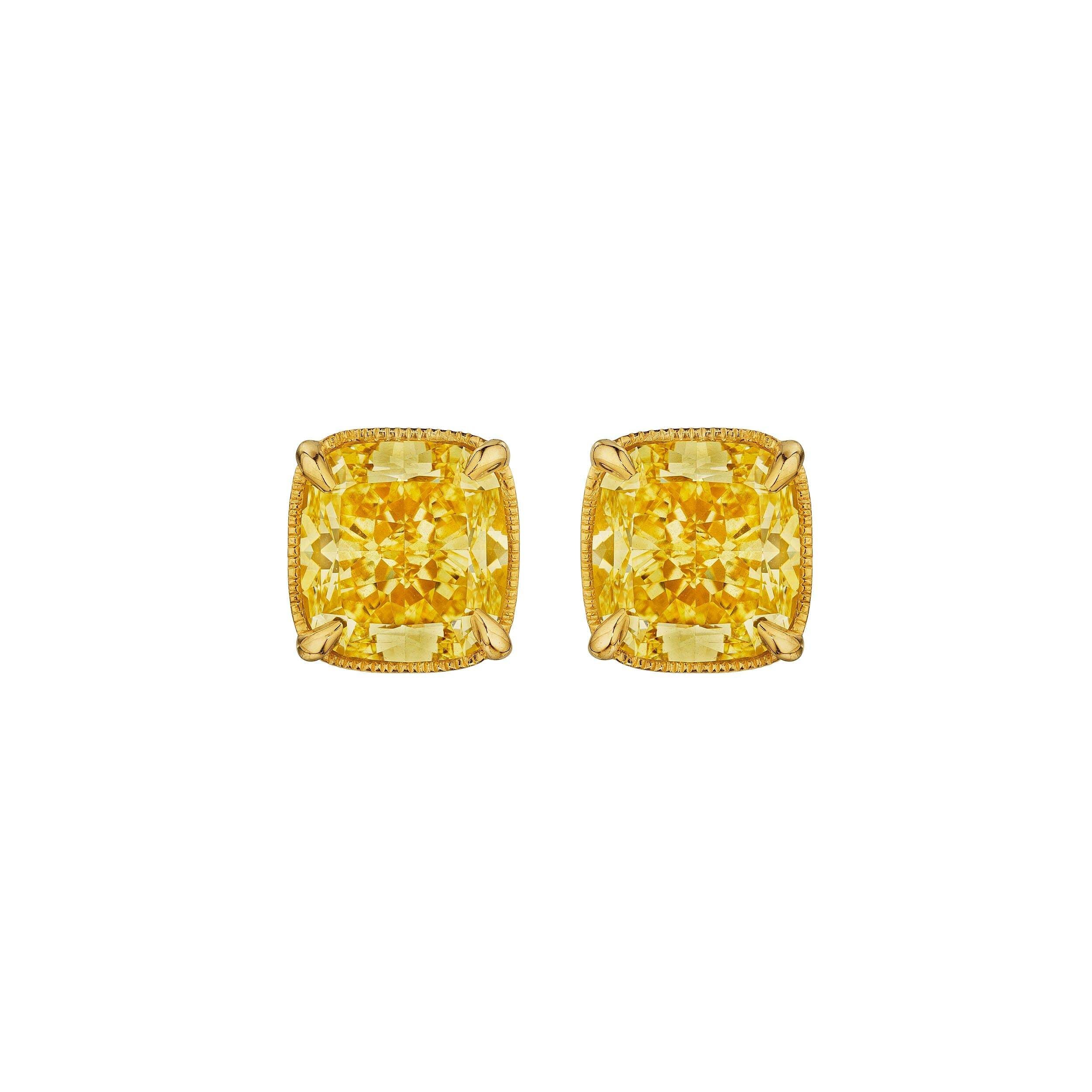 'Starlit Majesty' 18K Yellow Gold Diamond Earrings, 5.6 CT - Earrings - Leviev
