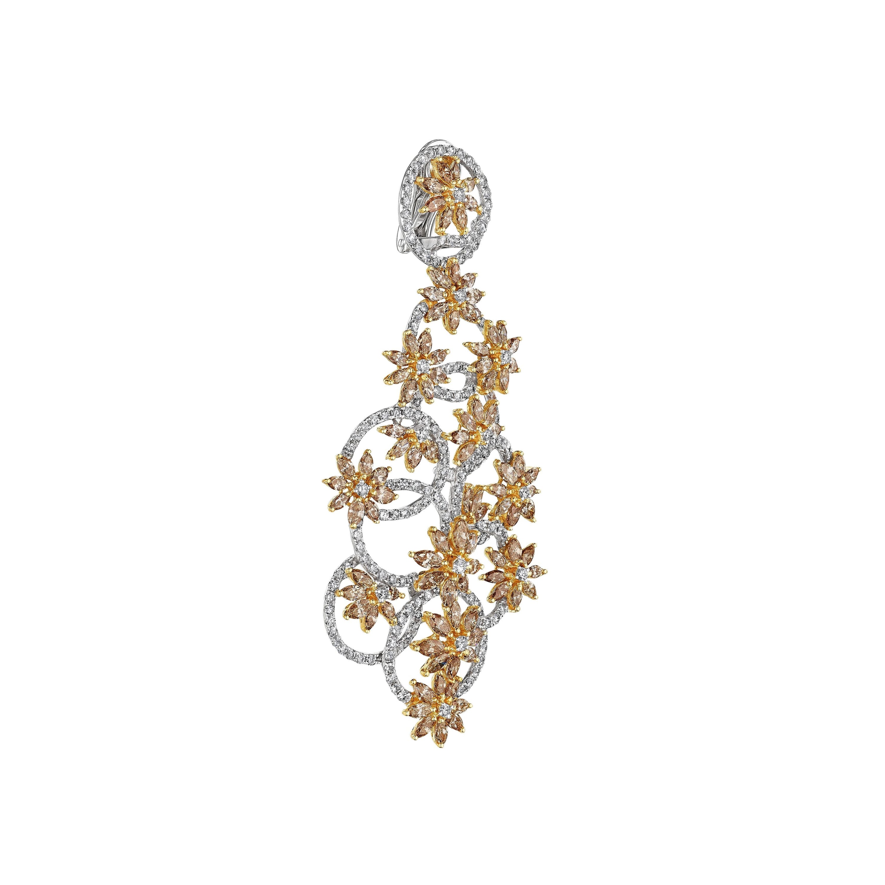 'Starlit Reverie' 18K White Gold Diamond Earrings, 16.02 CT - Leviev