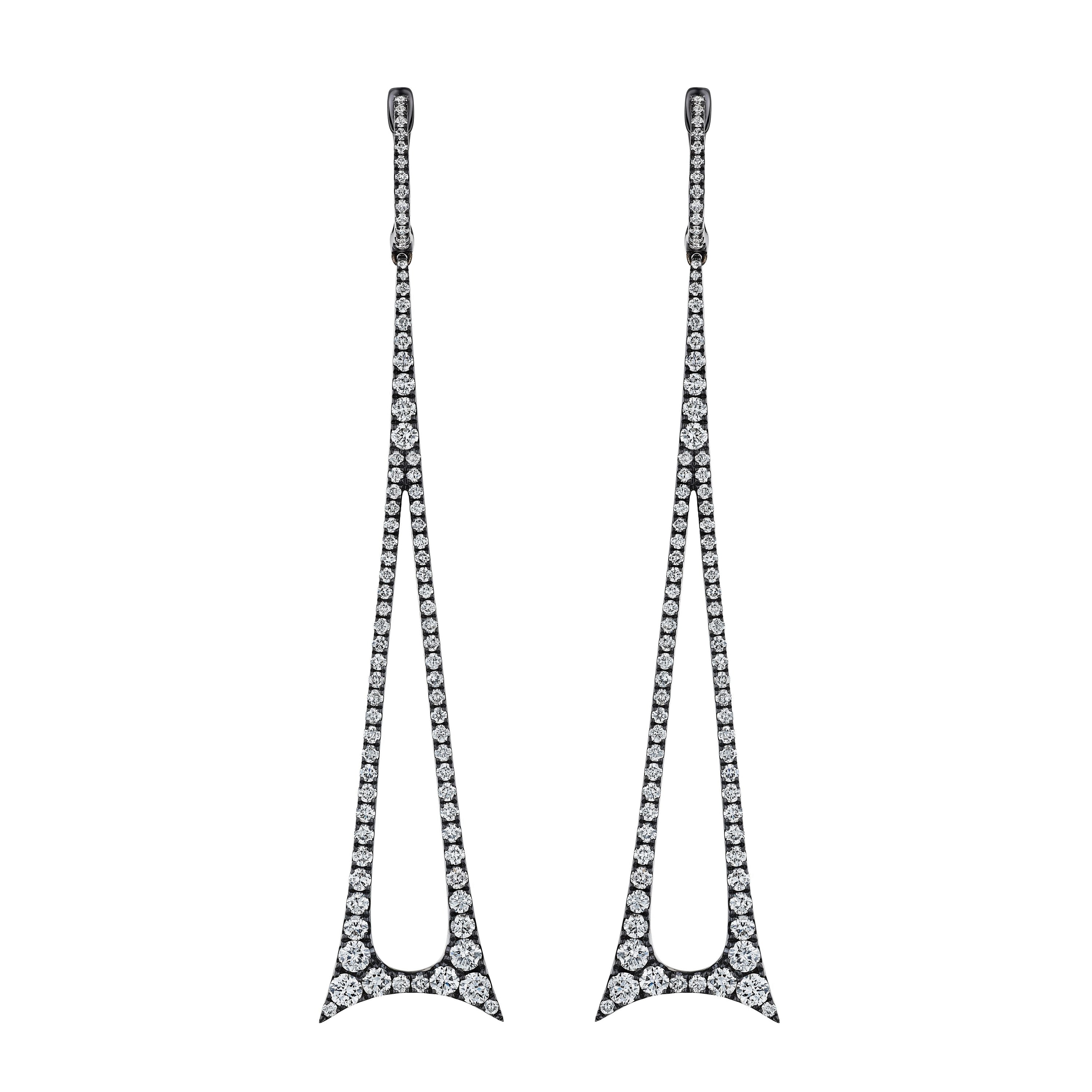 'Starlit Reverie' 18K White Gold Diamond Earrings, 2.36 CT - Leviev