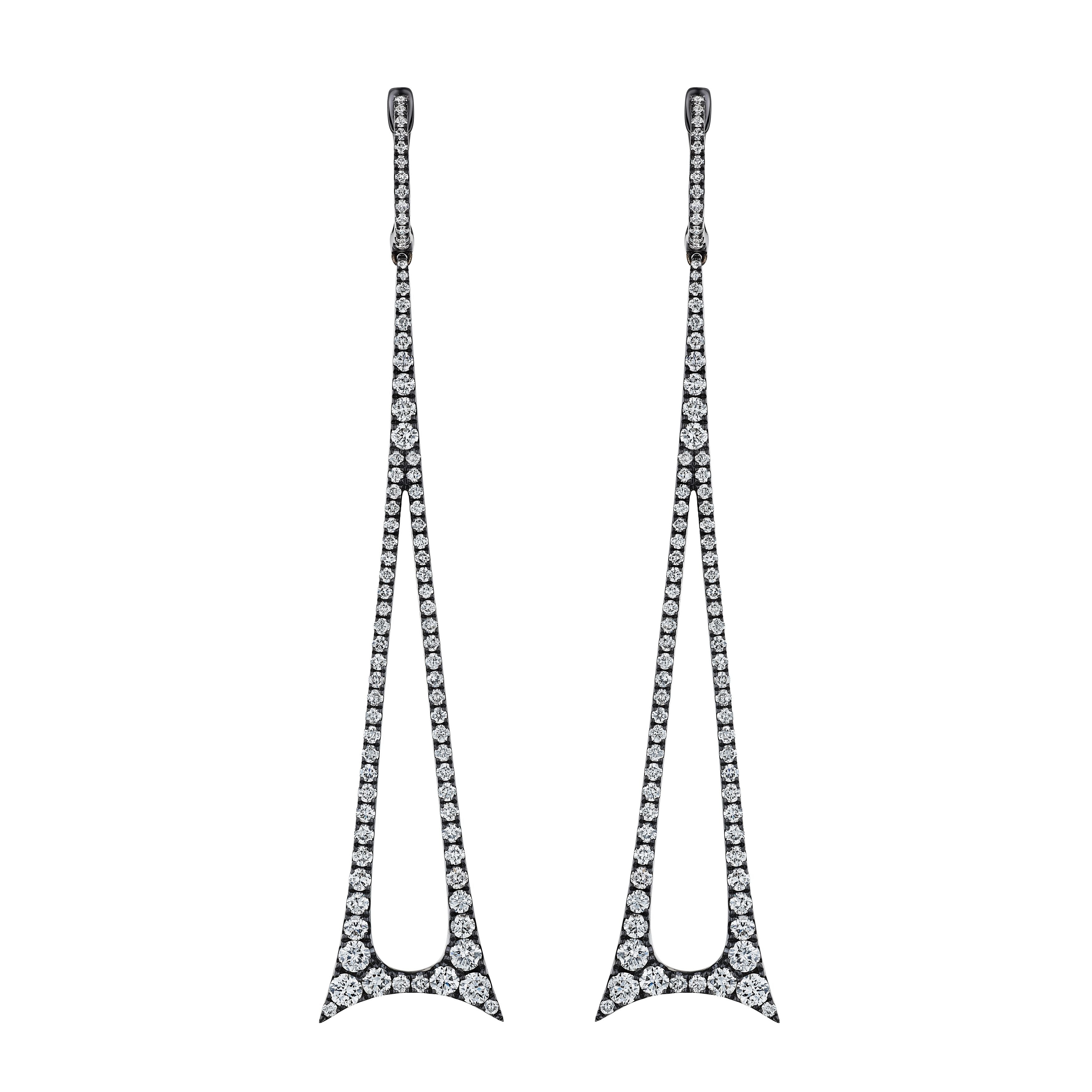 'Starlit Reverie' 18K White Gold Diamond Earrings, 2.36 CT - Leviev