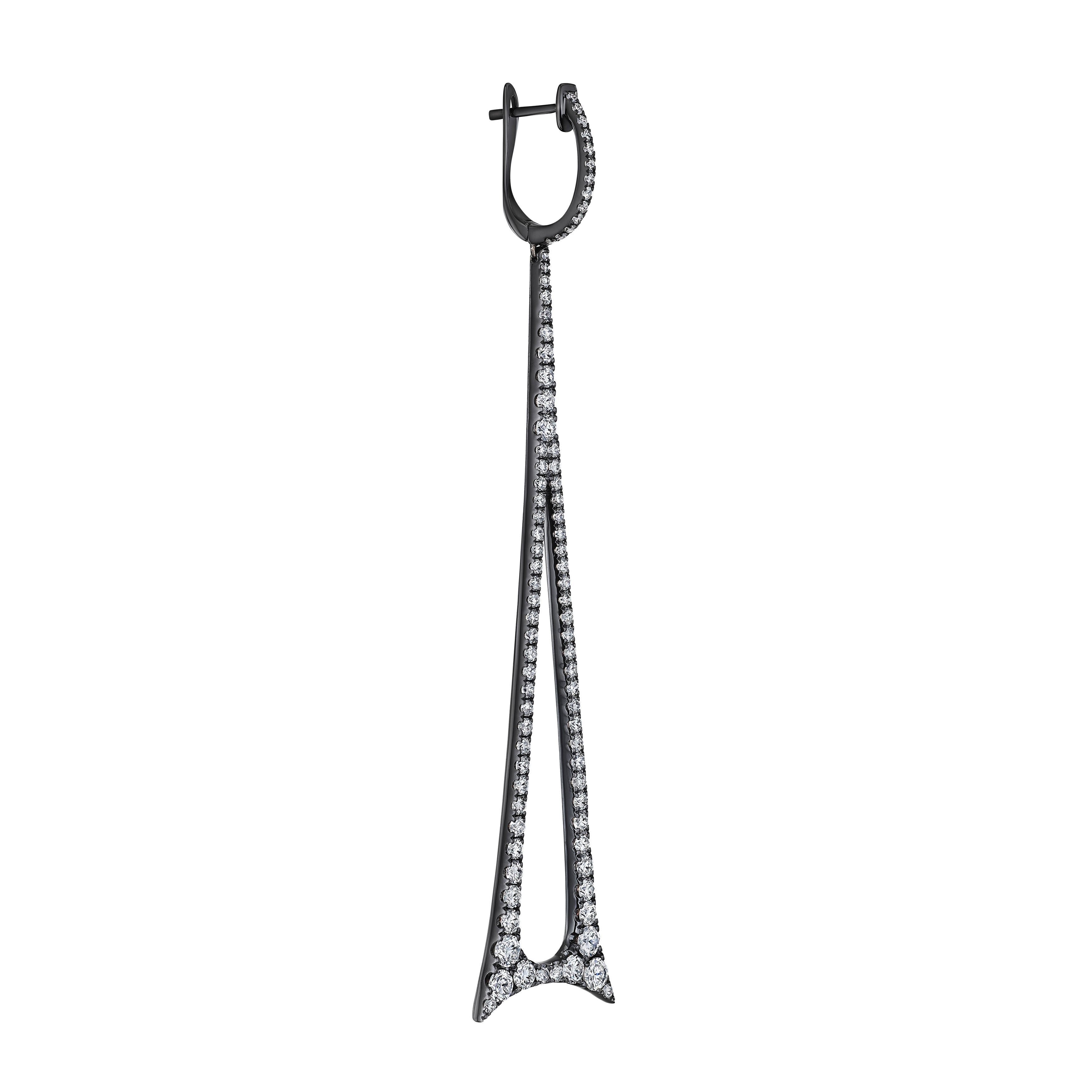 'Starlit Reverie' 18K White Gold Diamond Earrings, 2.36 CT - Leviev