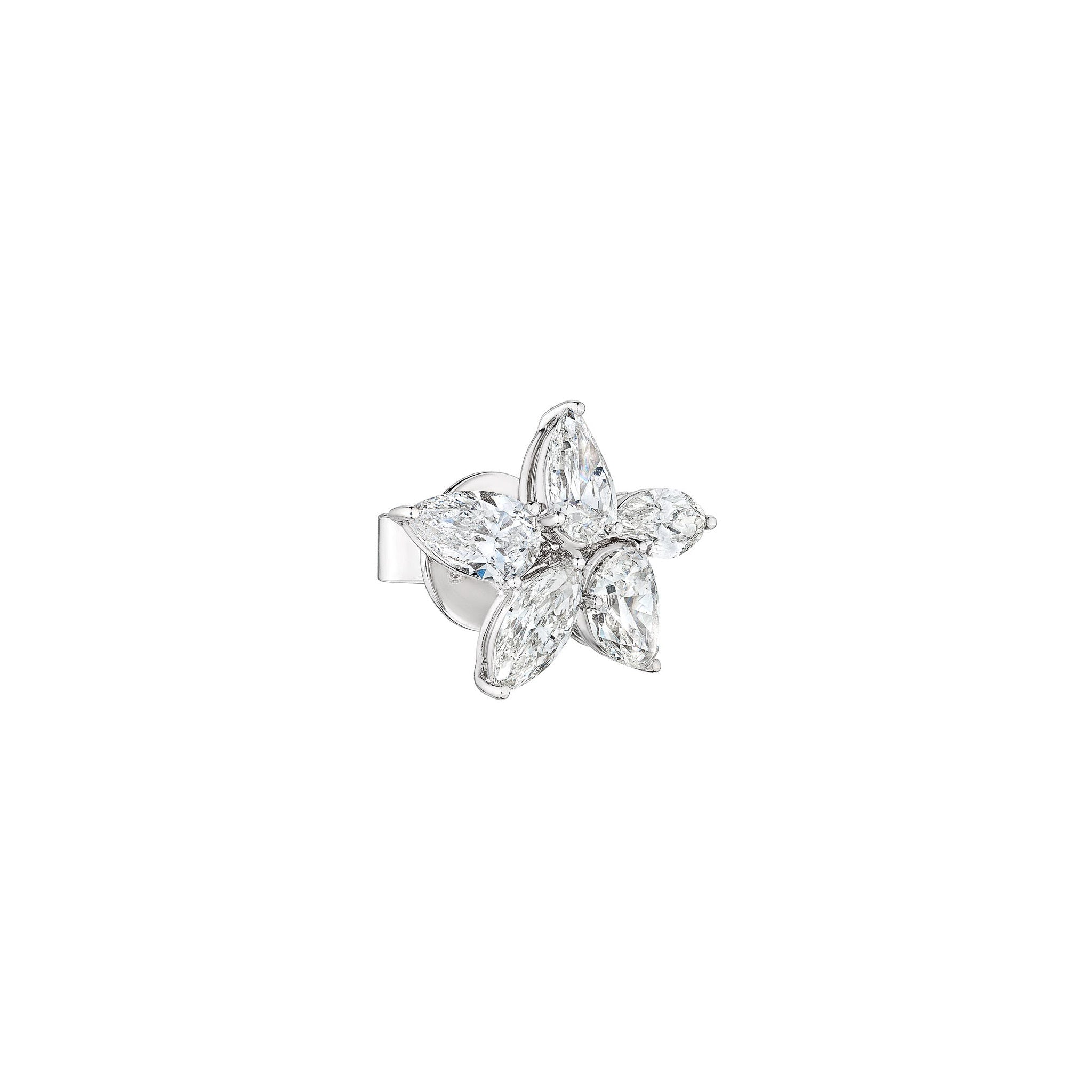 'Starlit Reverie' 18K White Gold Diamond Earrings, 4.95 CT - Leviev