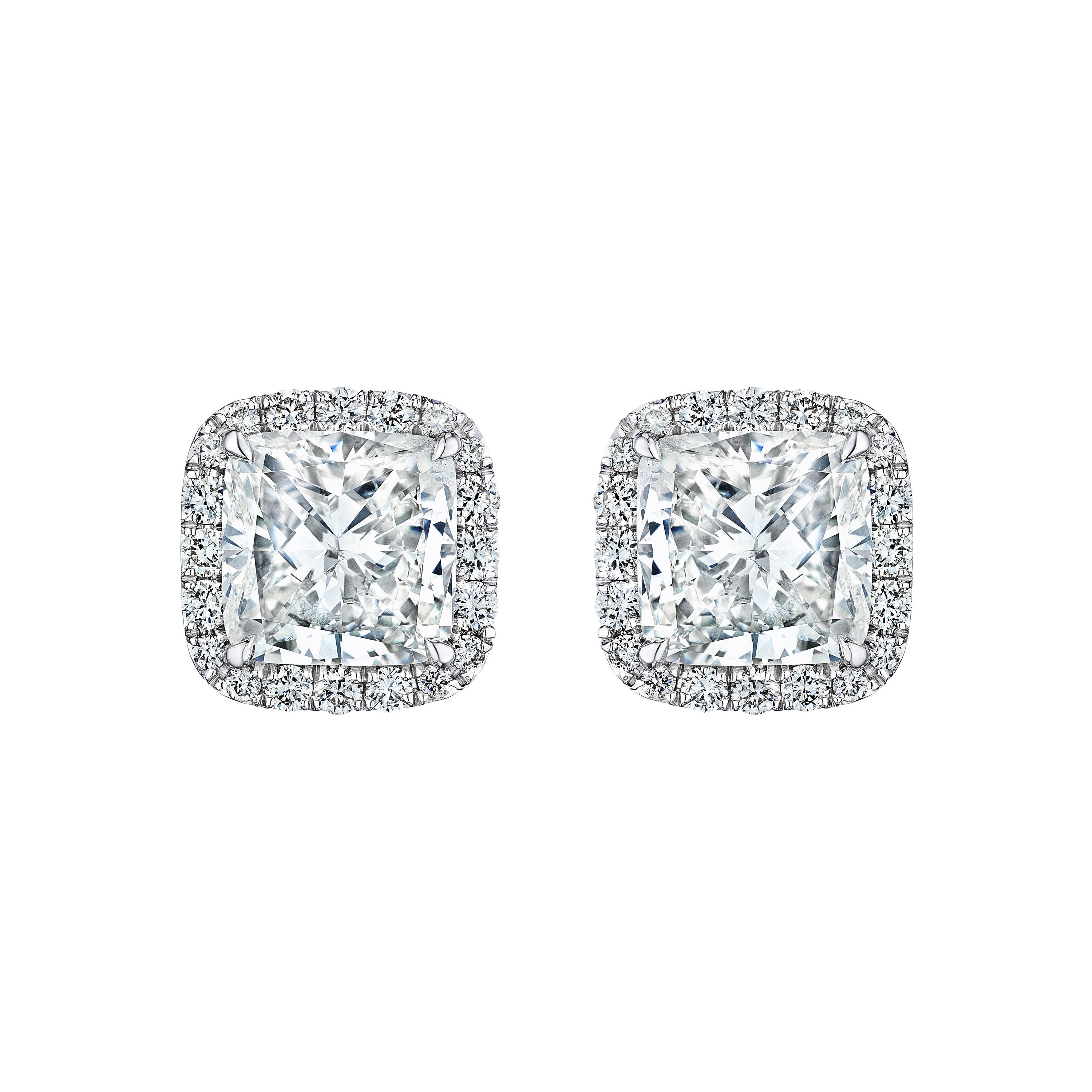 'Starlit Reverie' 18K White Gold Diamond Earrings, 7.16 CT - Leviev