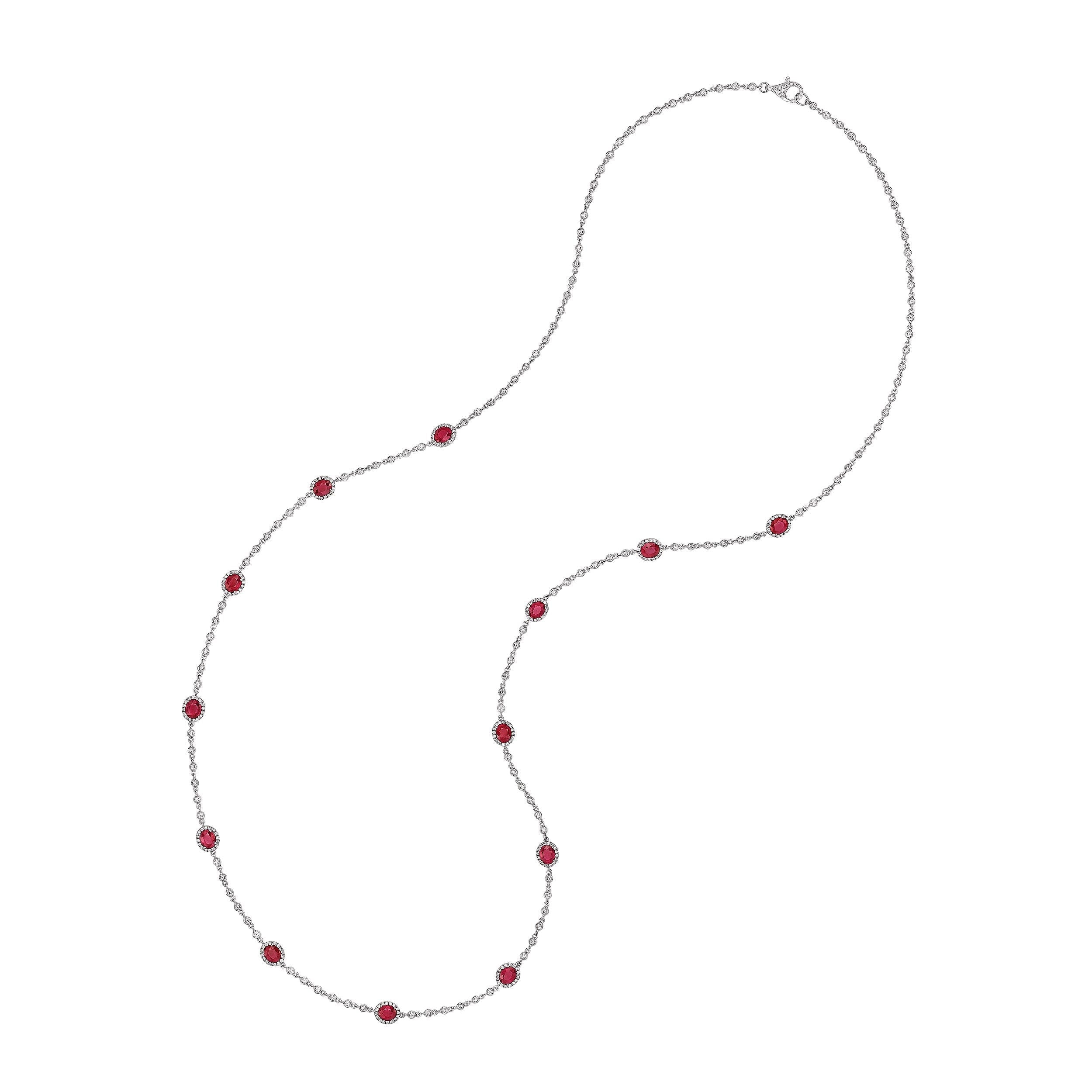 'Starlit Reverie' 18K White Gold Diamond Necklace, 11.34 CT - Leviev