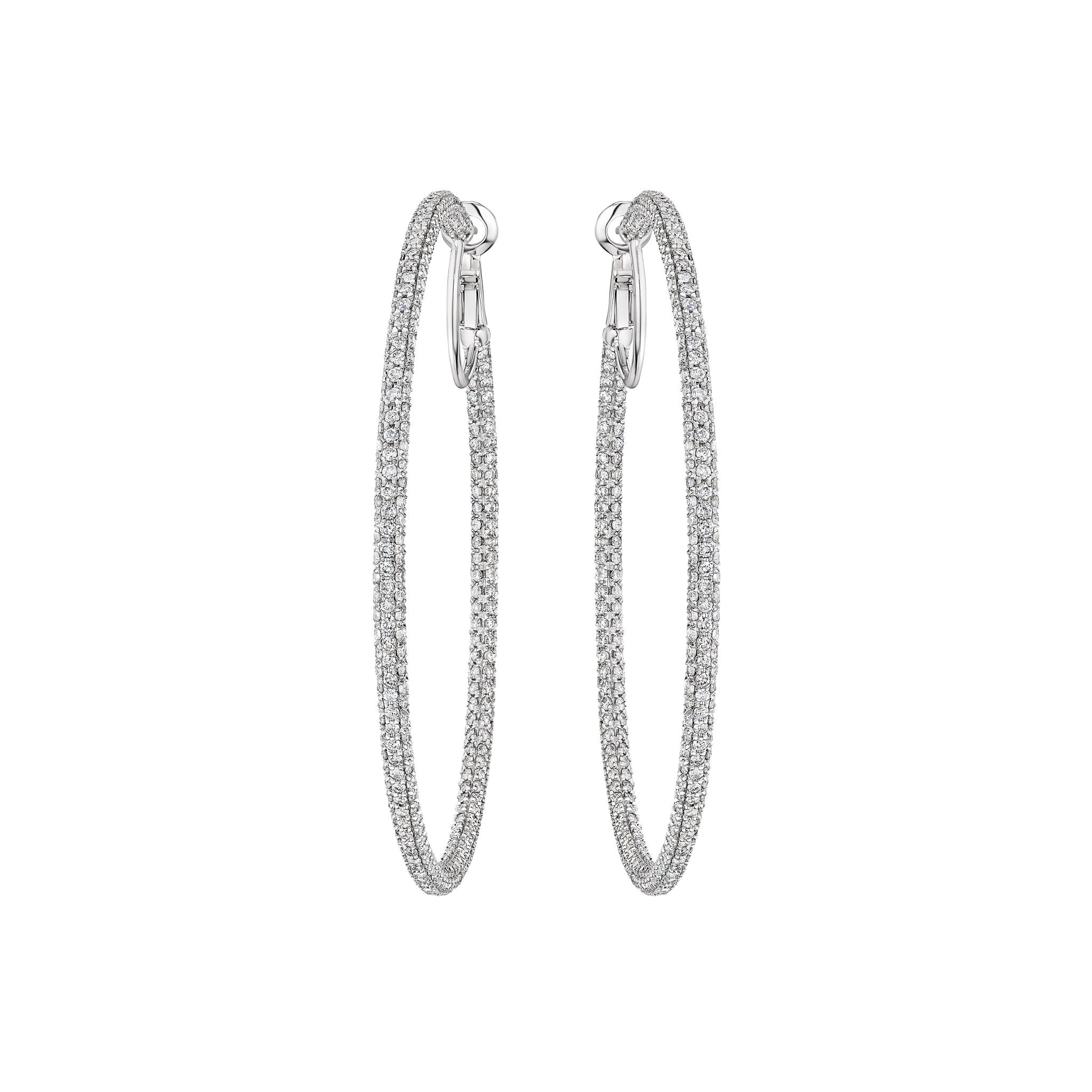 'Starlit Symphony' 18K White Gold Diamond Earrings, 4.5 CT - Leviev