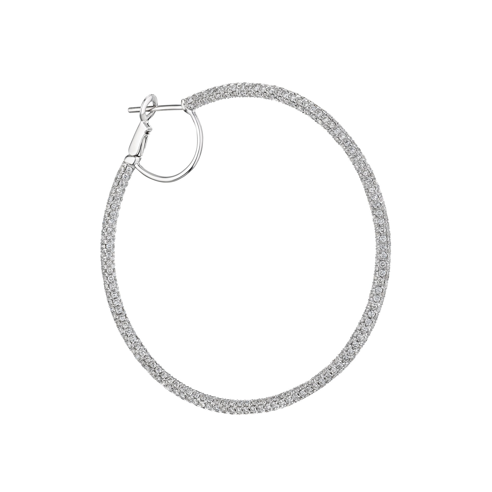 'Starlit Symphony' 18K White Gold Diamond Earrings, 4.5 CT - Leviev