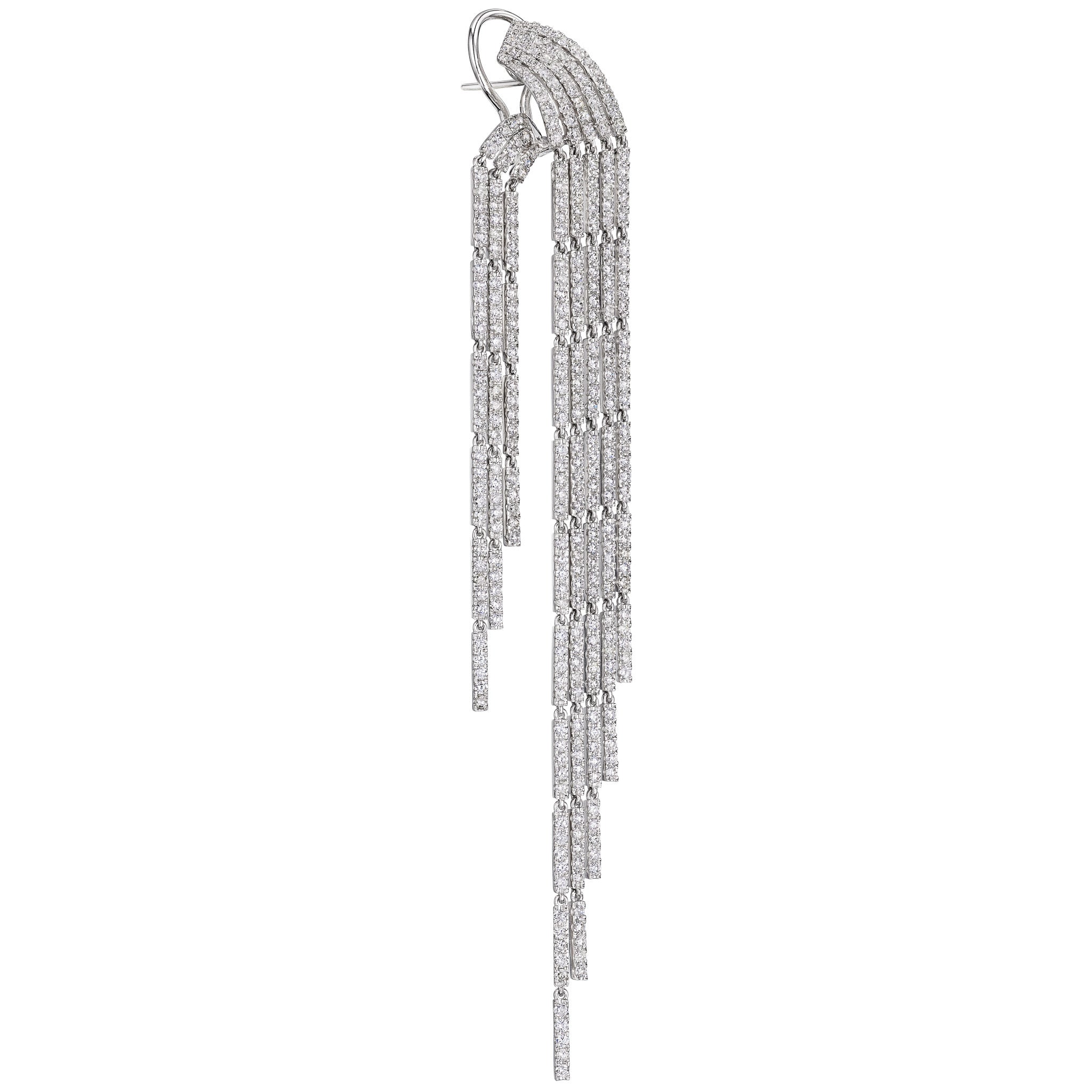 'Symphony of Light' White Gold Diamond Earrings - Earrings - Leviev