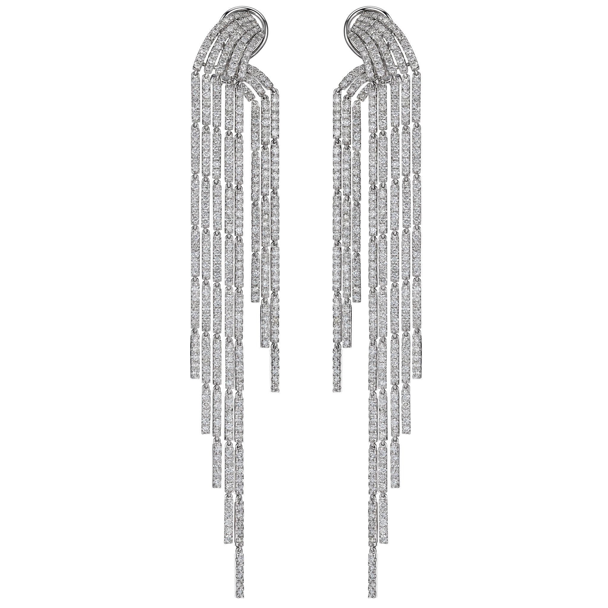 'Symphony of Light' White Gold Diamond Earrings - Earrings - Leviev